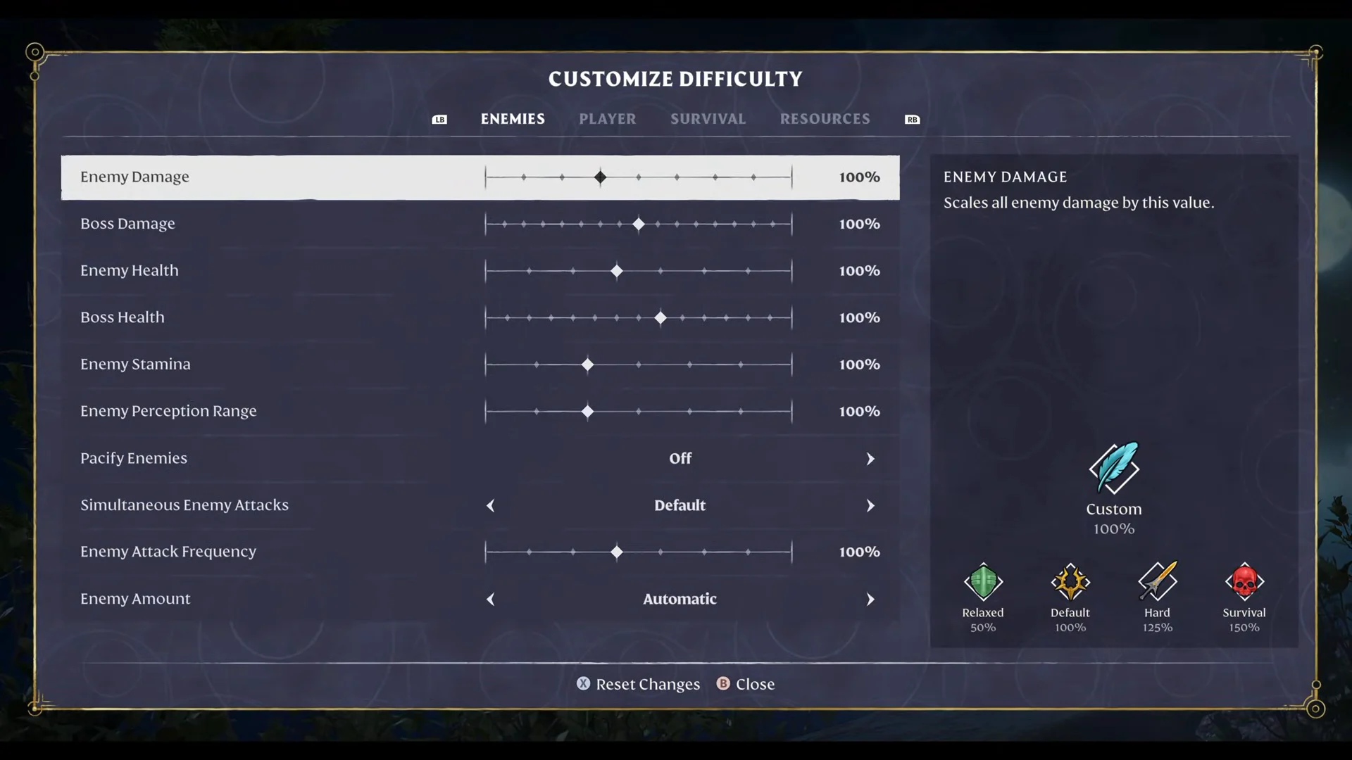 PC Custom Difficulty Menu Walkthrough