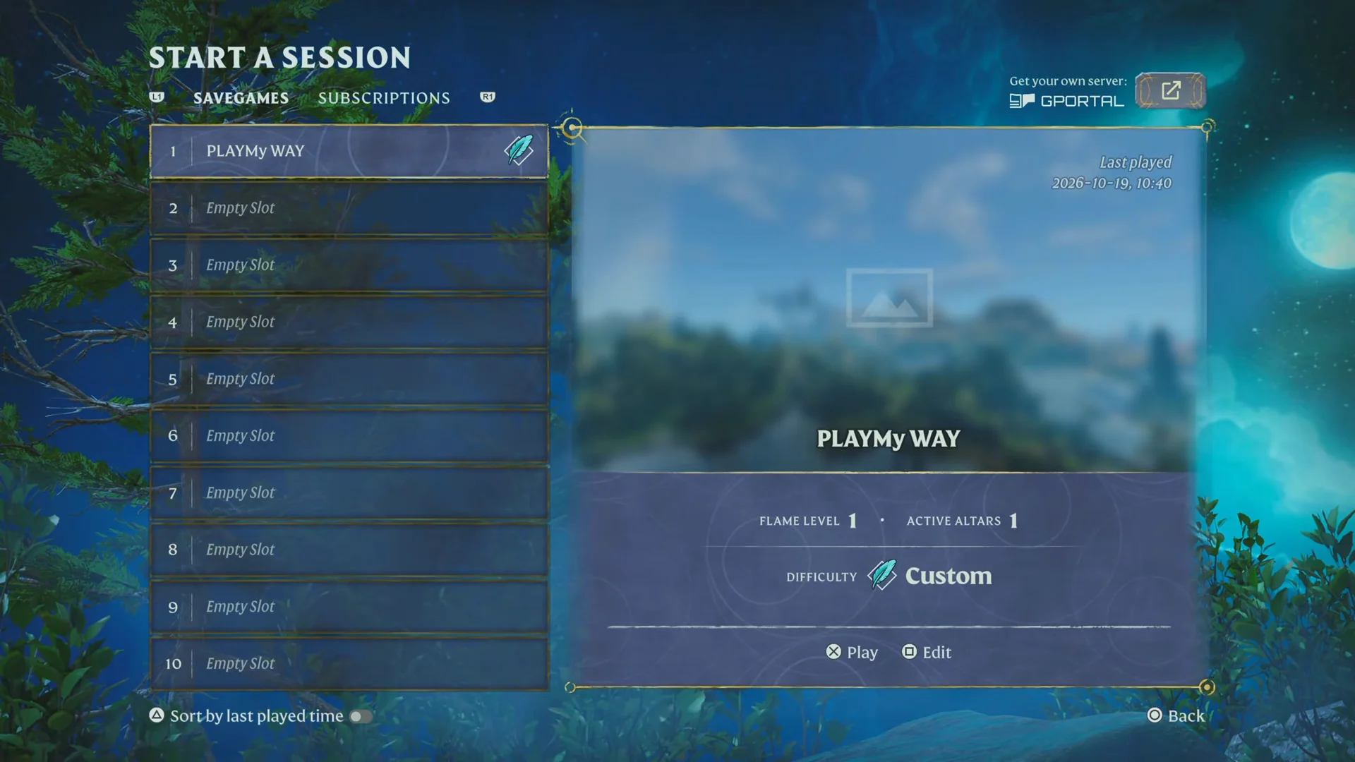 Setting Up a Custom Session