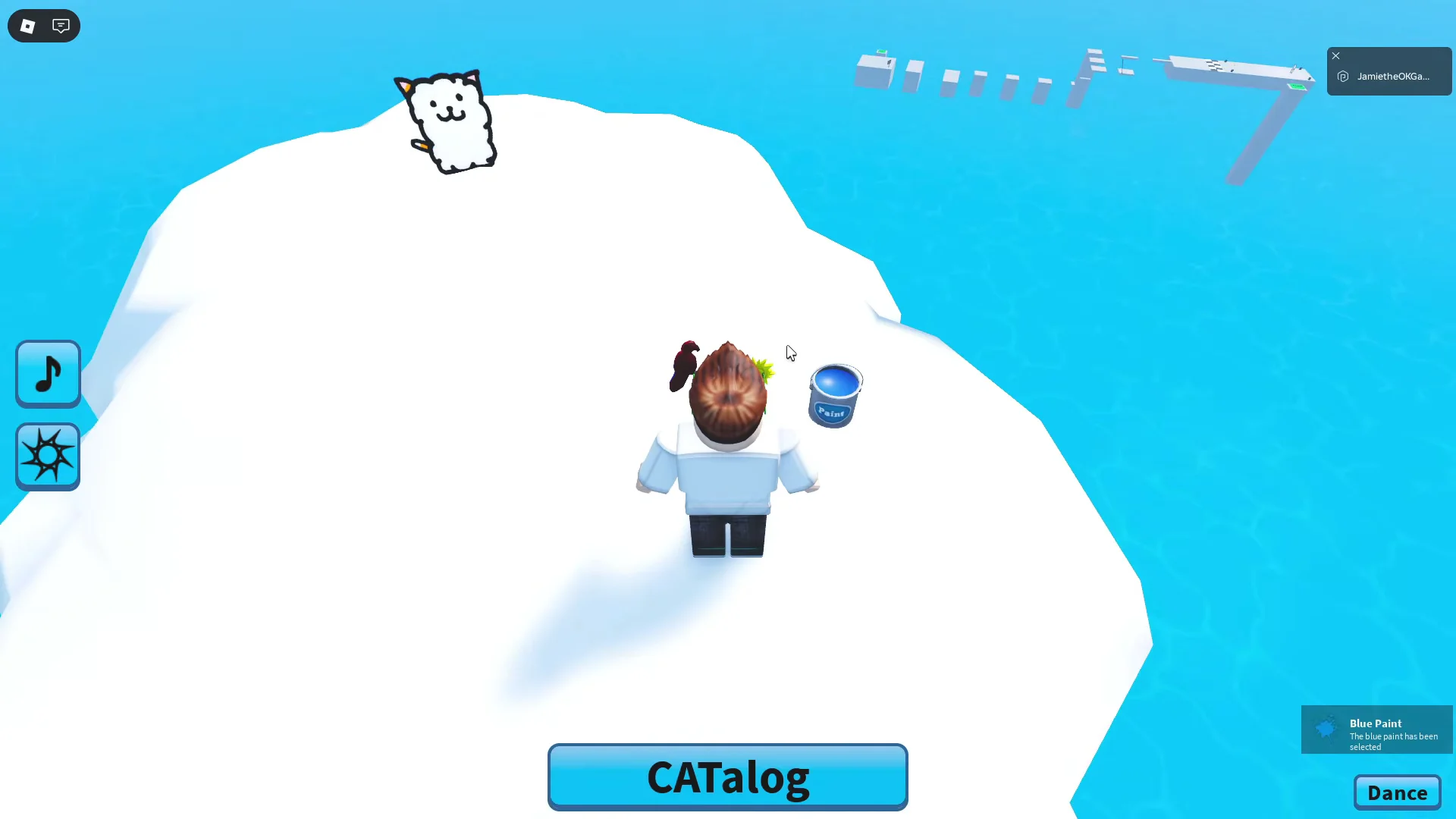 Collecting Blue Paint