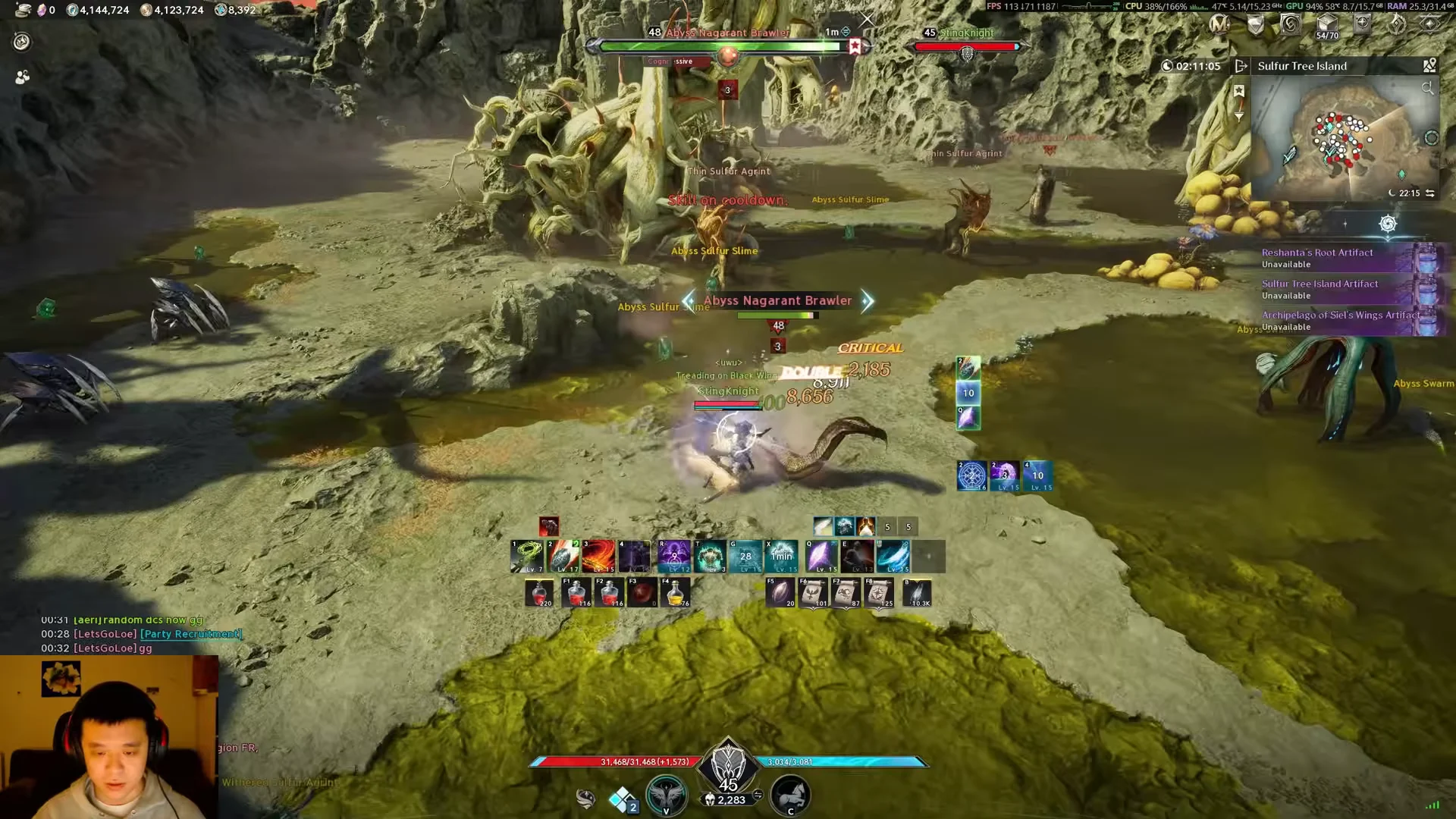 Combat with Abyss Nagarant Brawlers