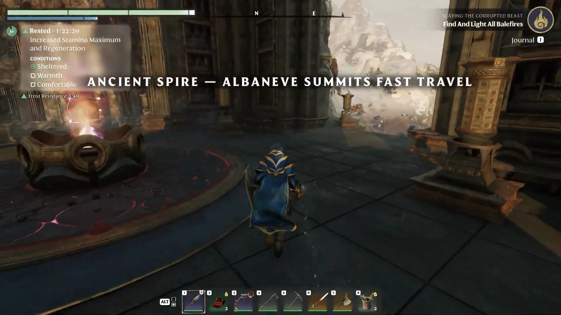 arriving at the Albaneve Summits Ancient Spire