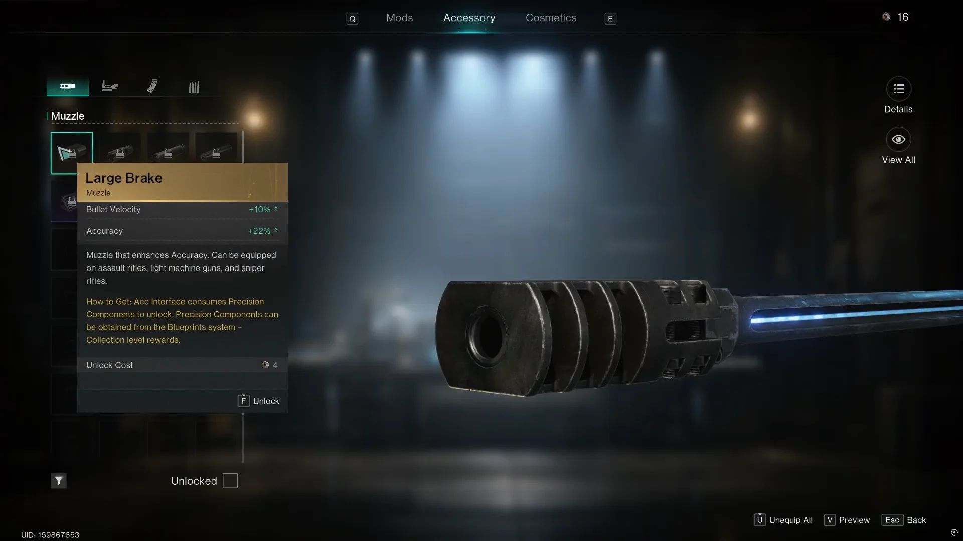 Accessory Menu Overview