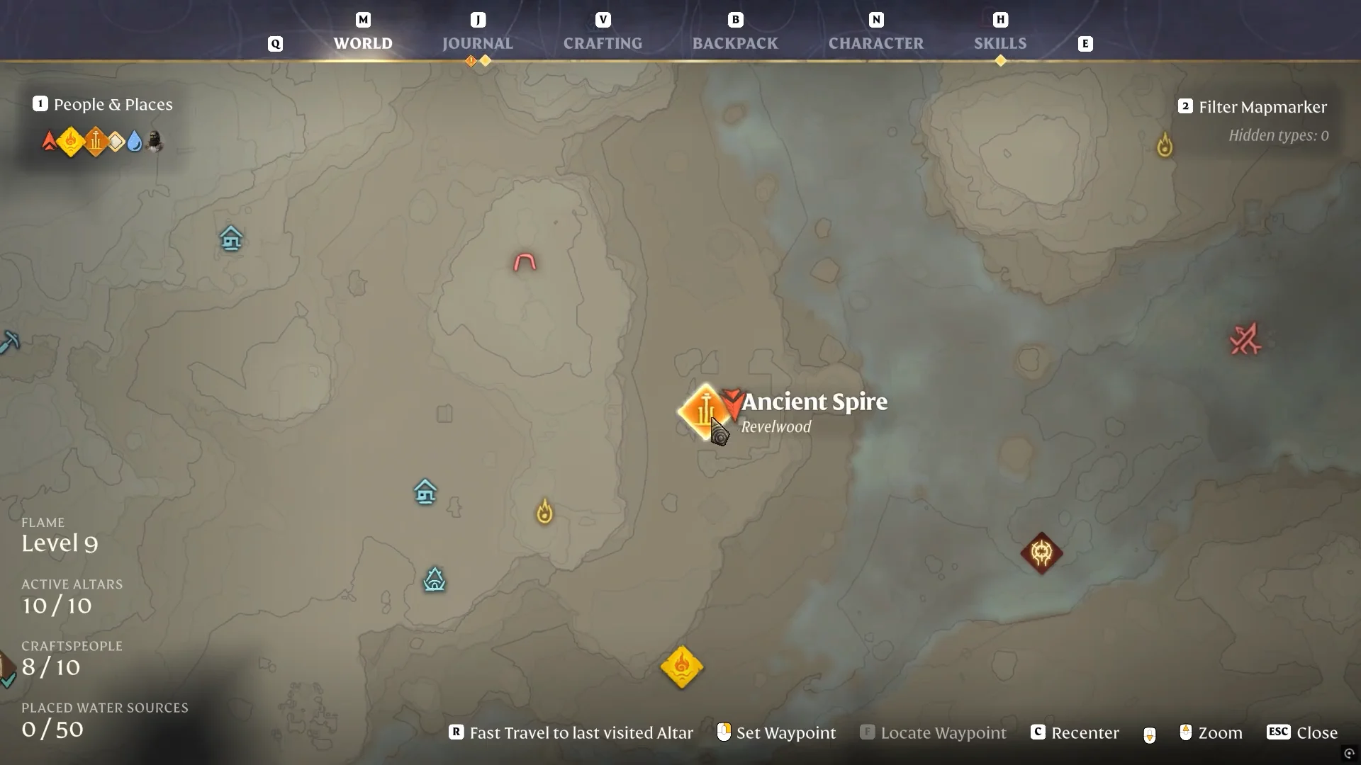 Ancient Spire in the Revelwood on the map