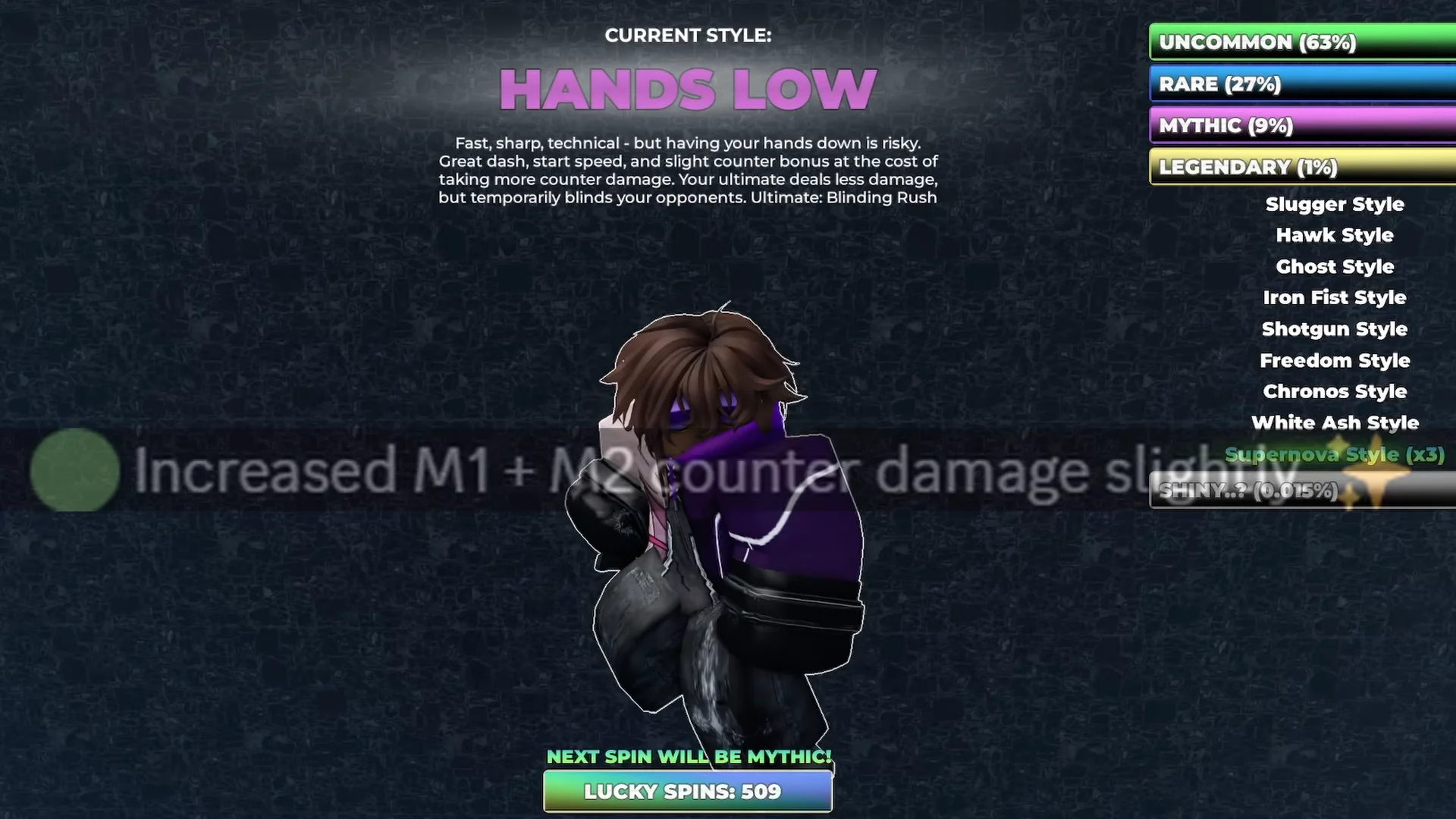 Speed and Counter Damage Buffs