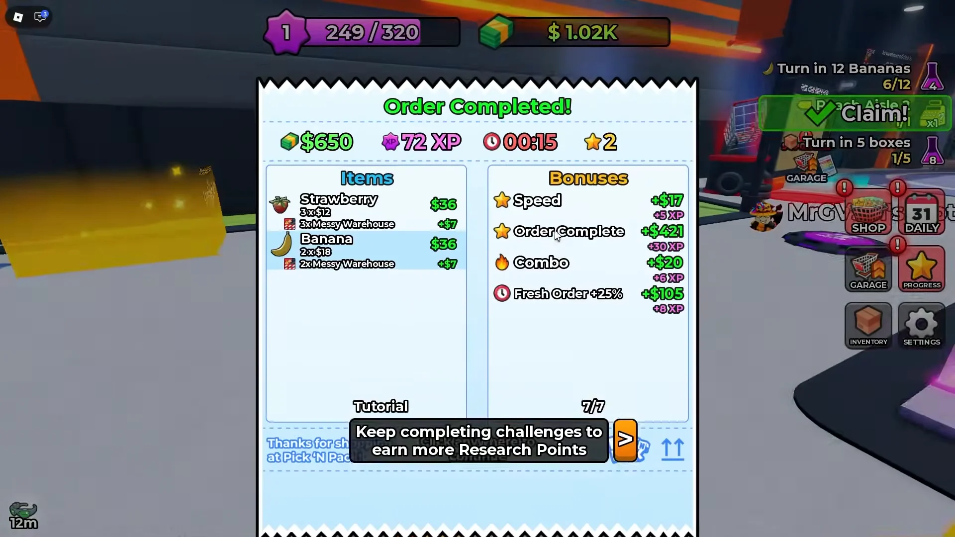 Order #4 Completion