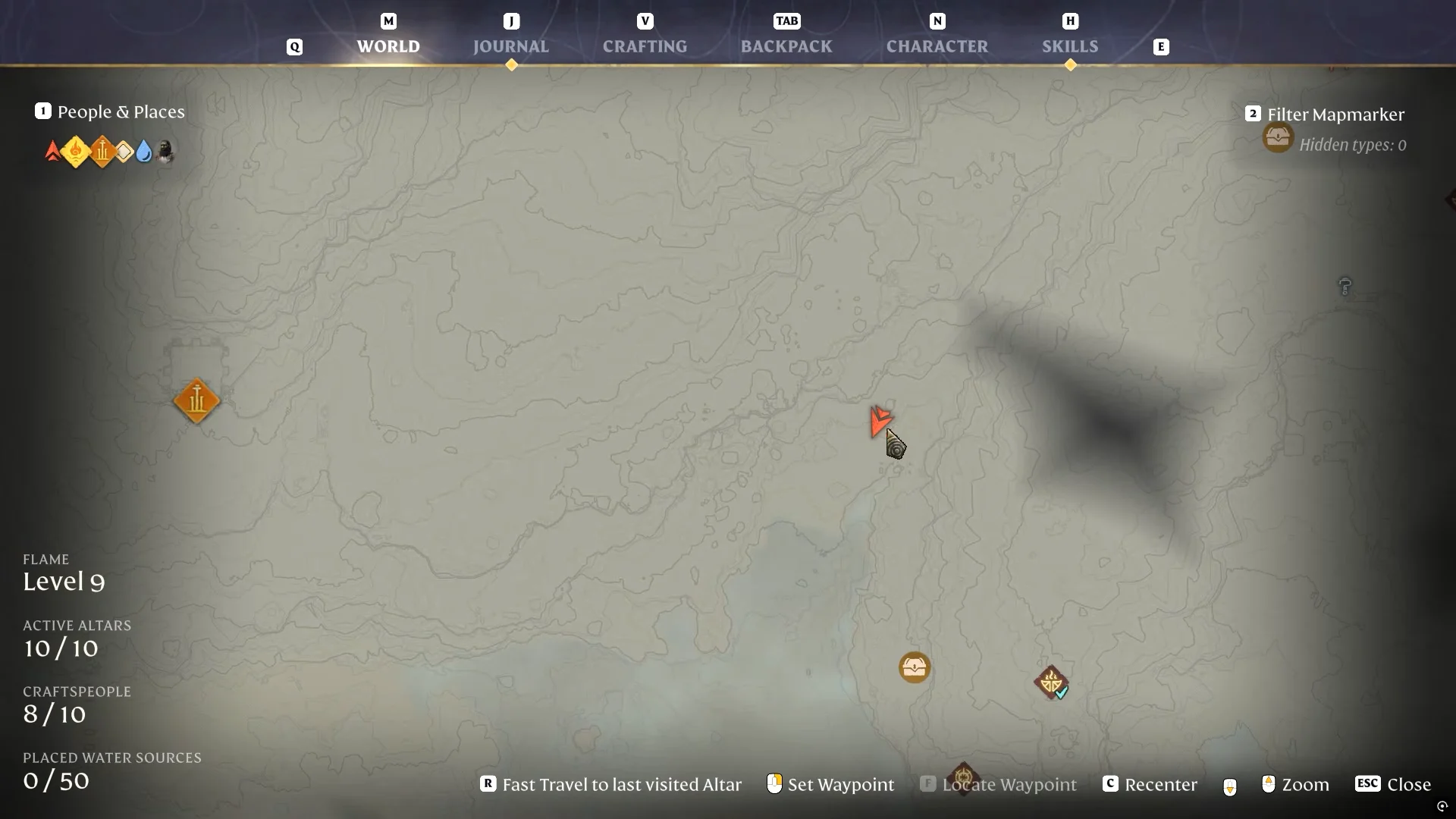 Map coordinates for second location