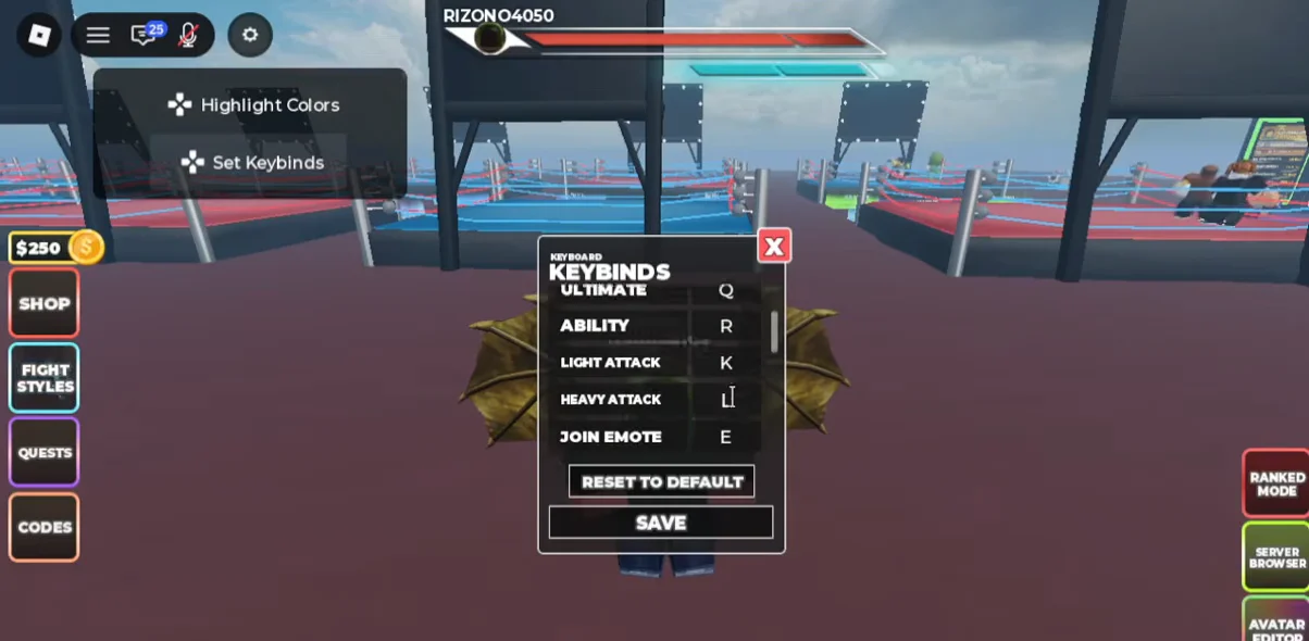 Inspecting Default Keybinds