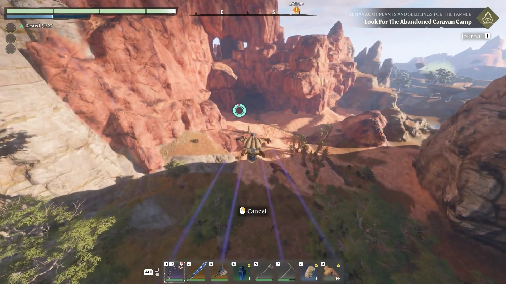Gliding into the red-rock canyons
