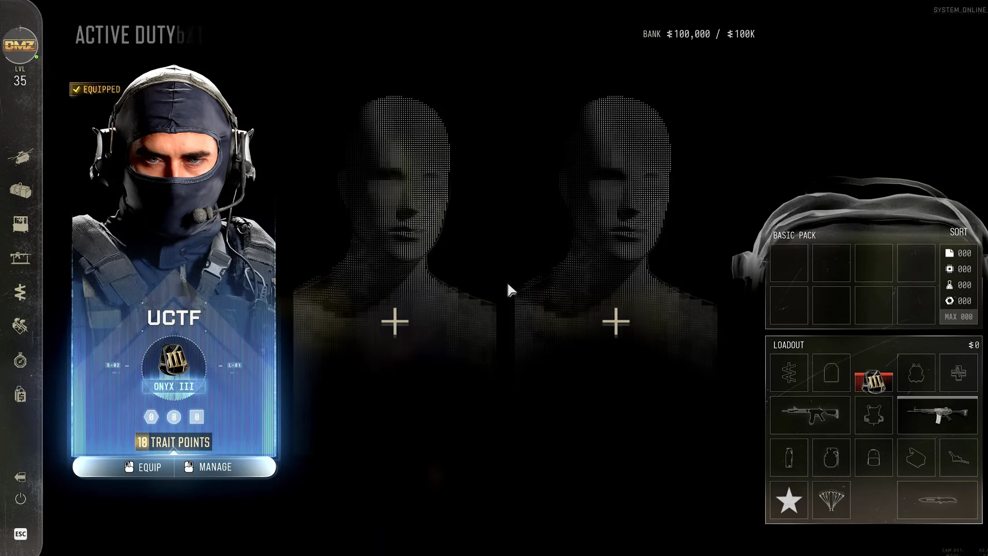 Active Duty three slots