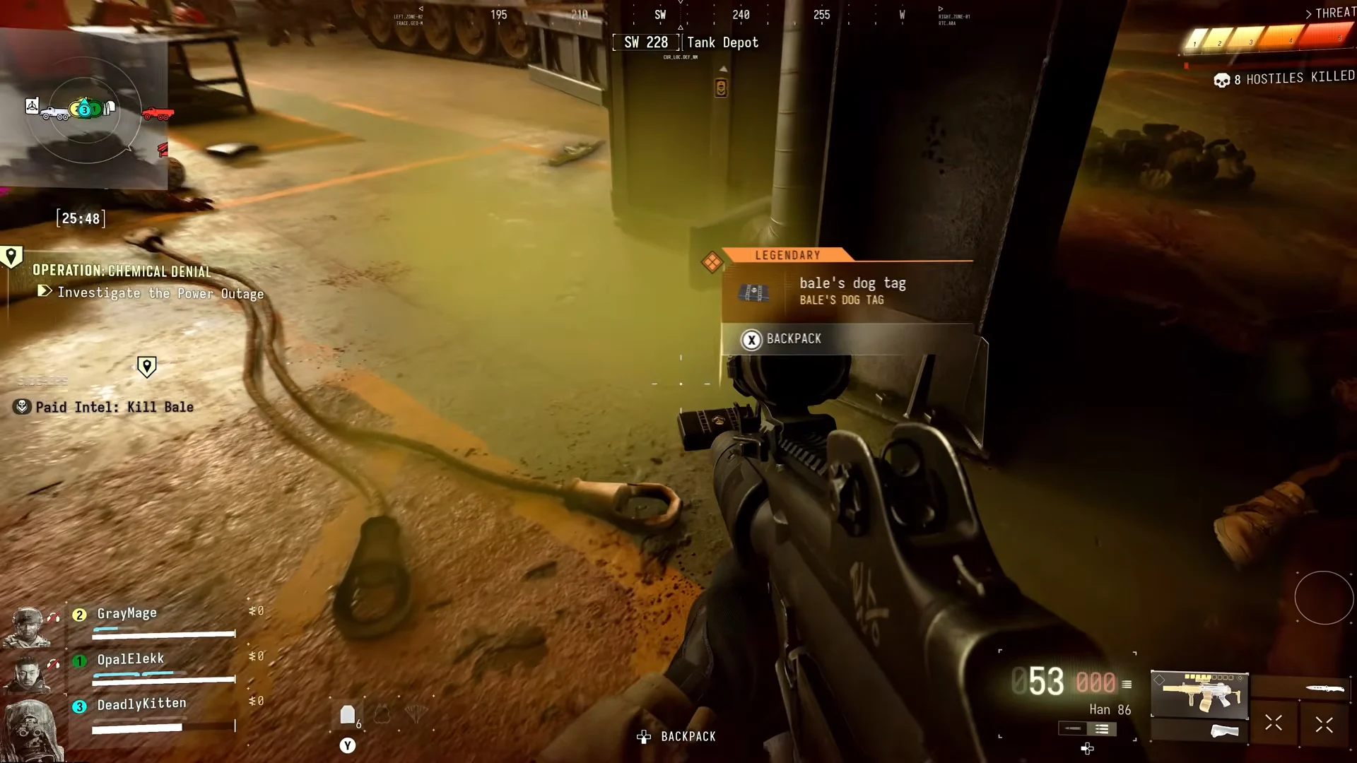 Bale's dog tag, Tank Depot