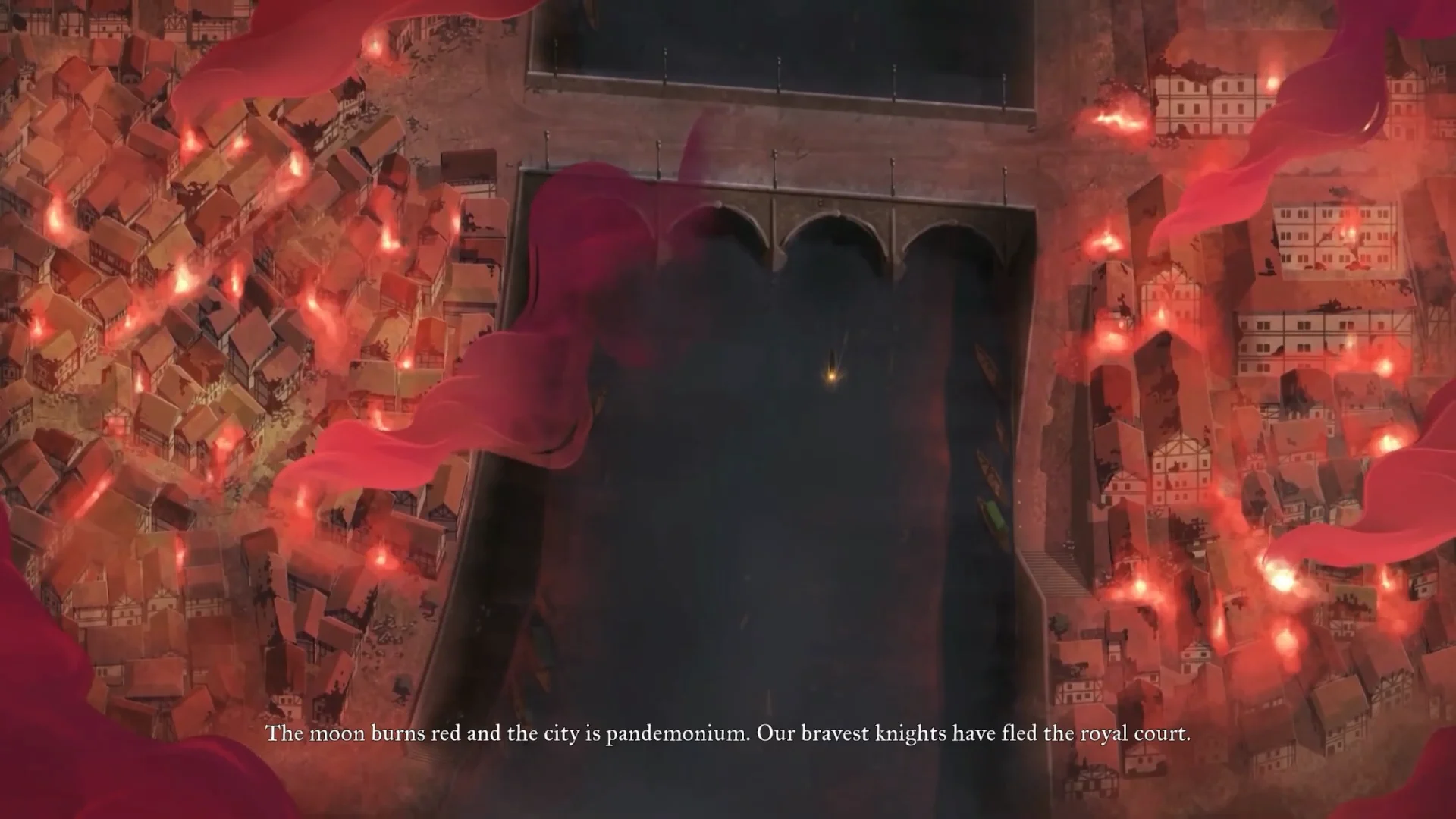 Red Moon Over Burning Paris