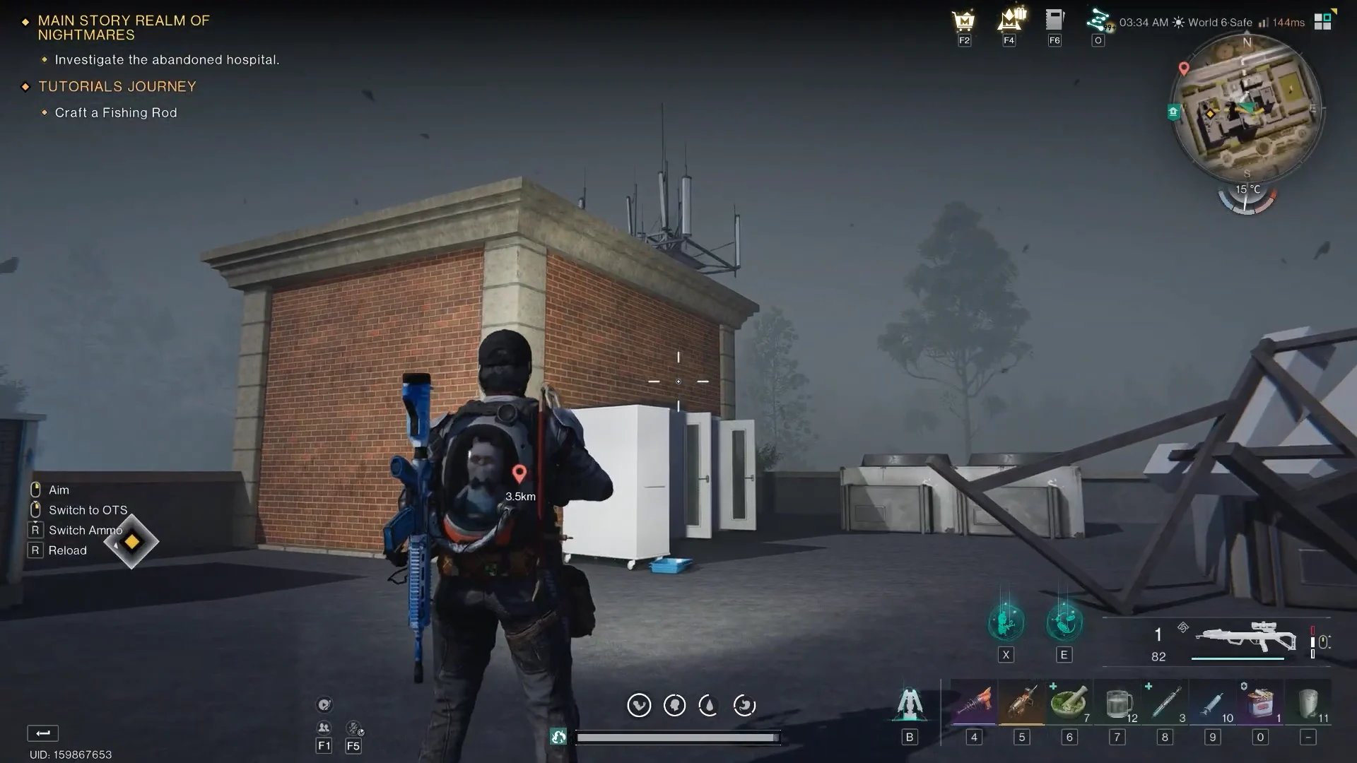 Exploring the hospital rooftop
