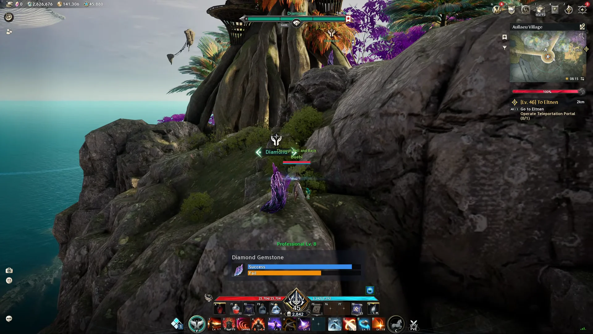 Cliffside Diamond Node Gathering