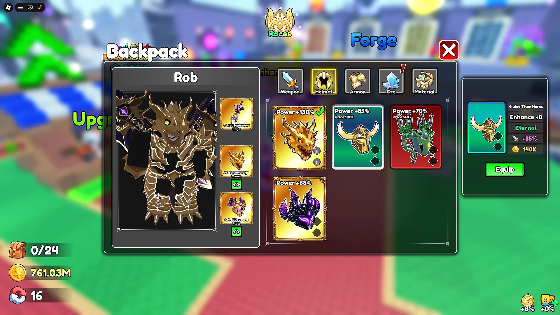 Forging the Gilded Titan Horns