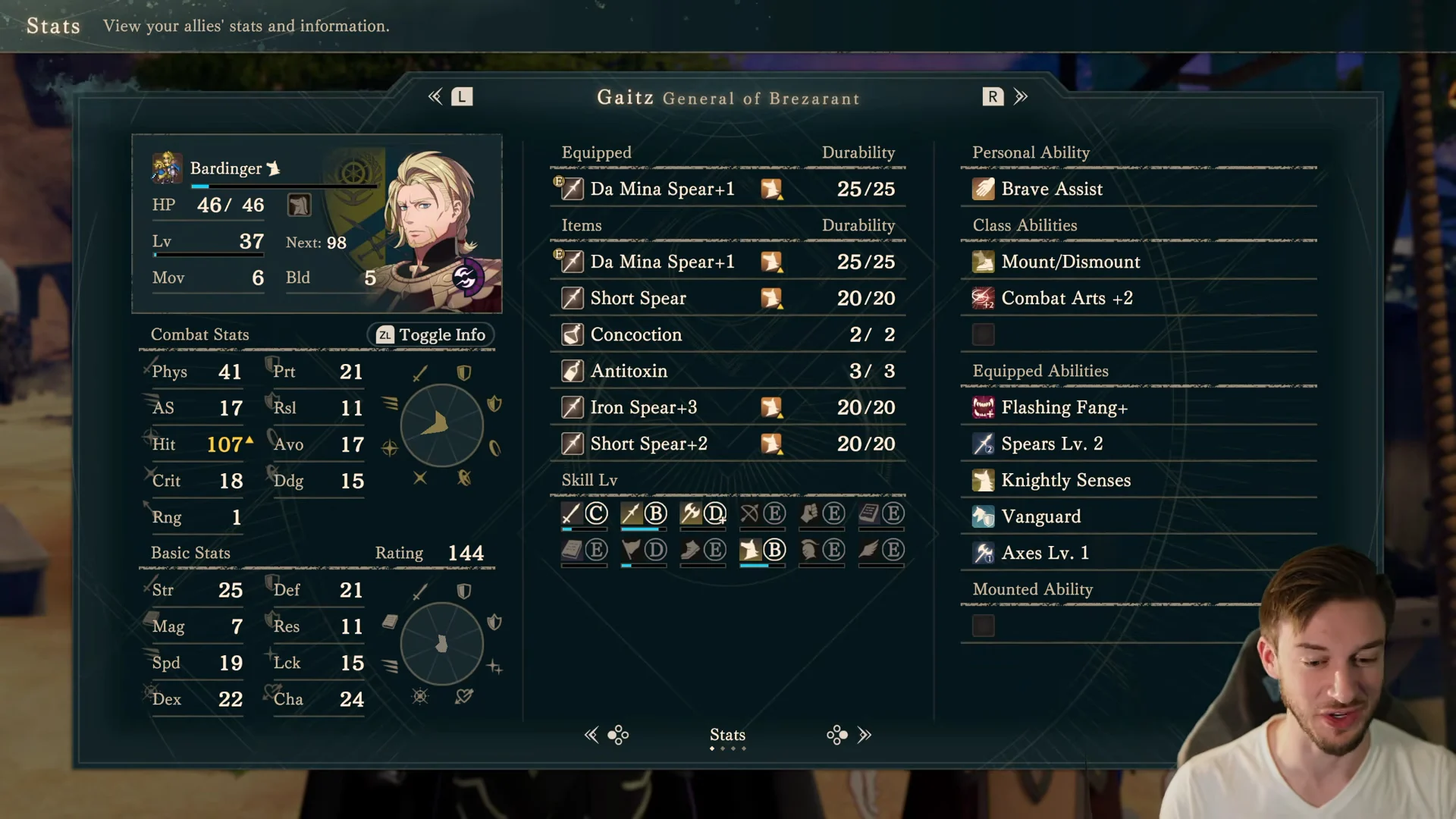 Gaitz stat screen