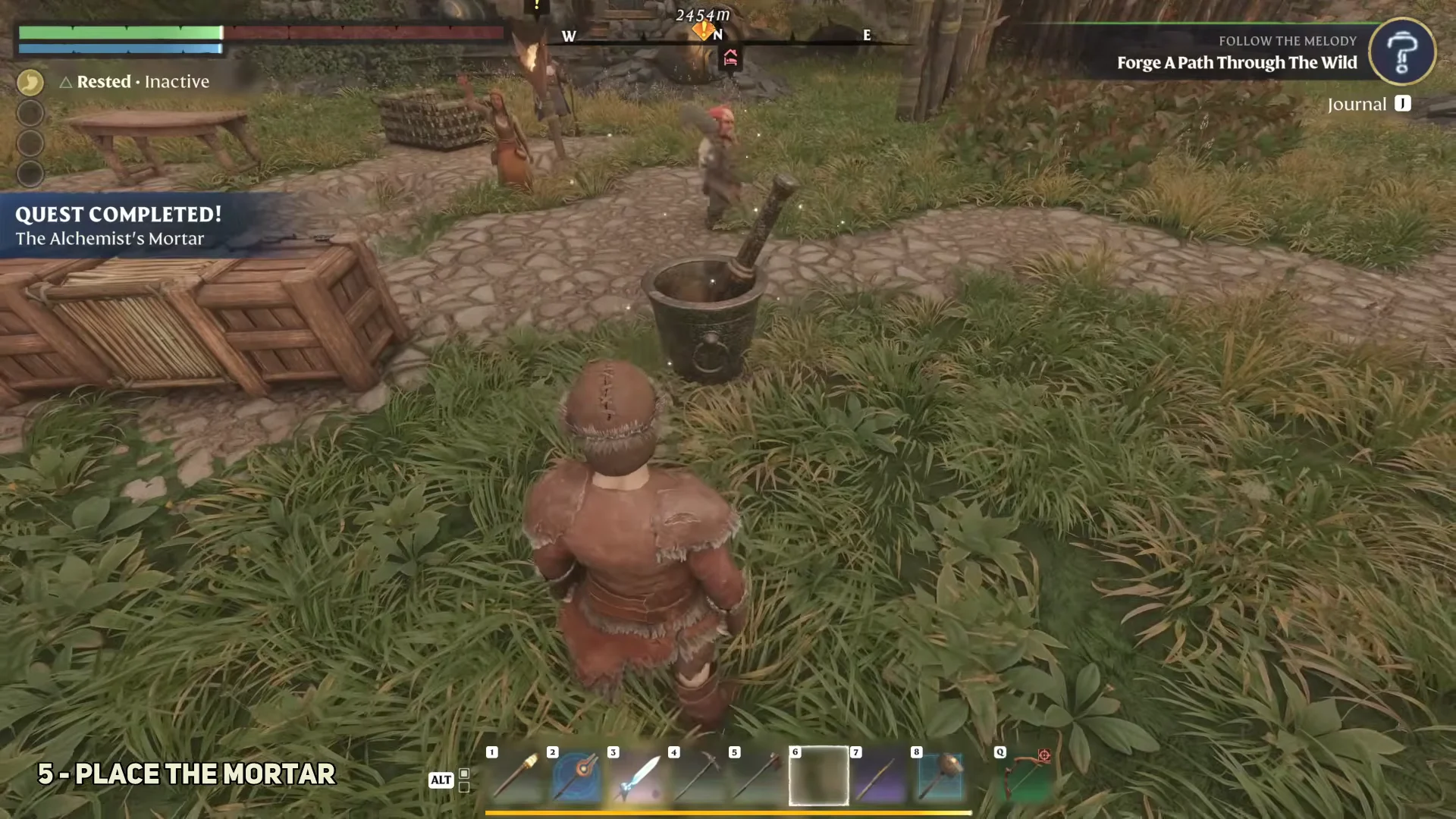 Placing the Mortar at Camp