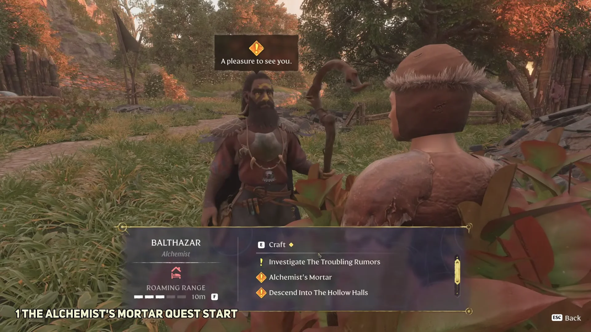 Quest Start with Balthazar