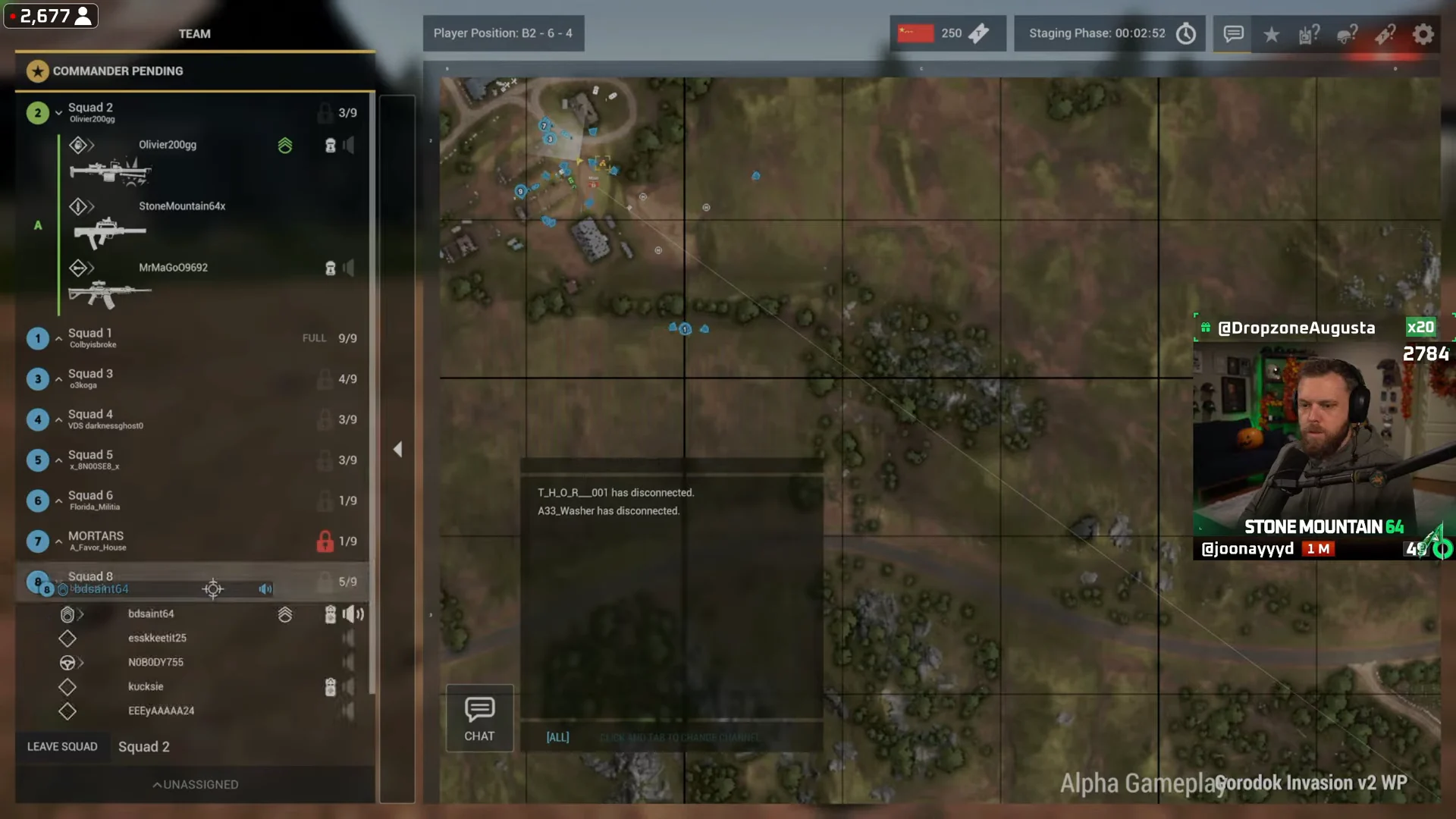 Match 2 Start & Squad 8 Briefing