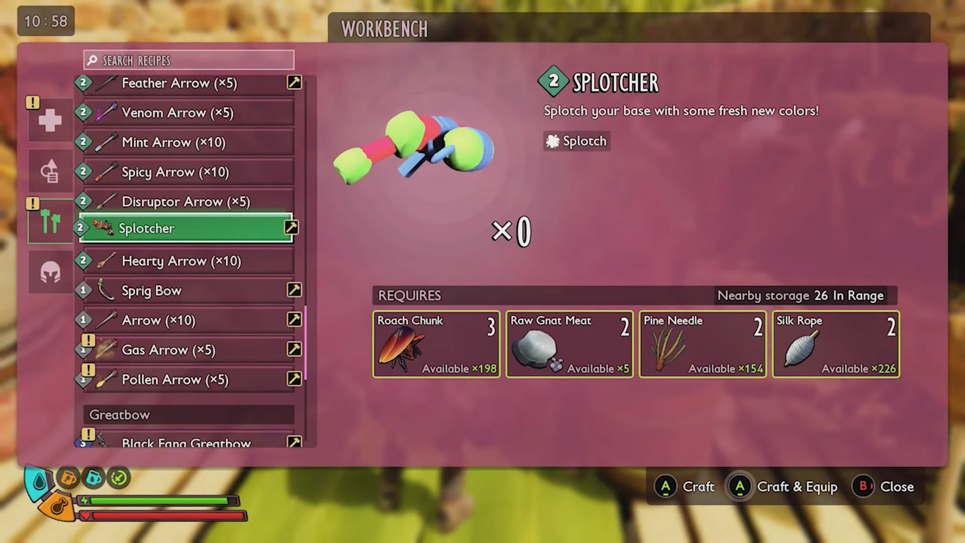 Crafting the Splotcher