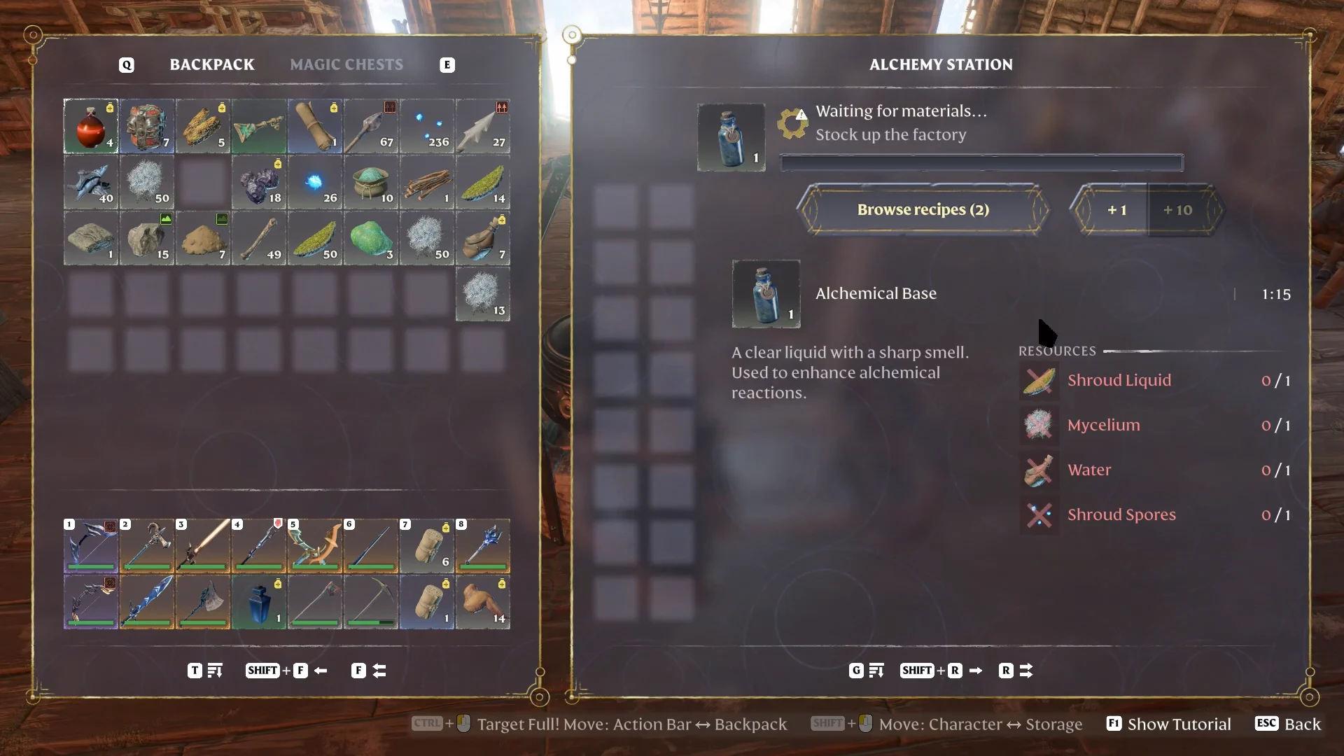 Alchemy Station with the Alchemical Base output (1:15)
