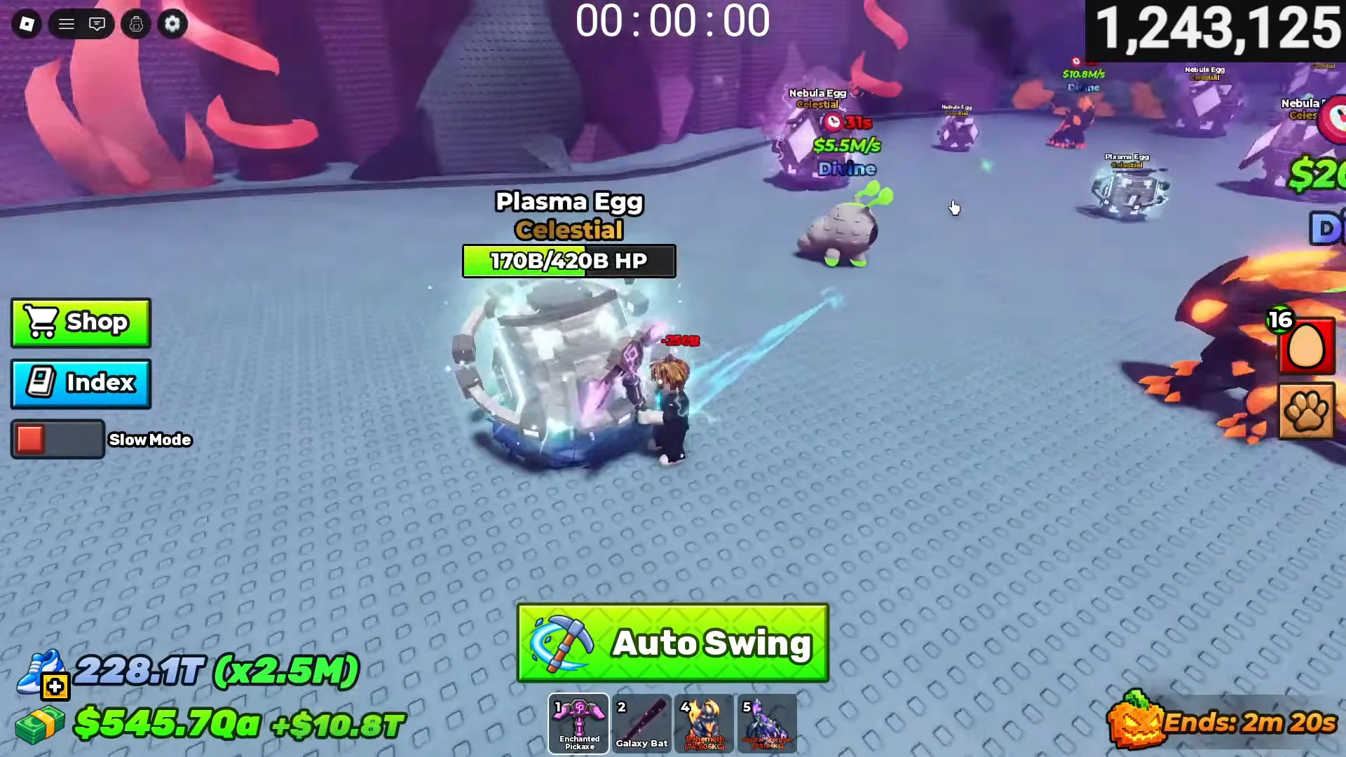 Breaking eggs during server boosts