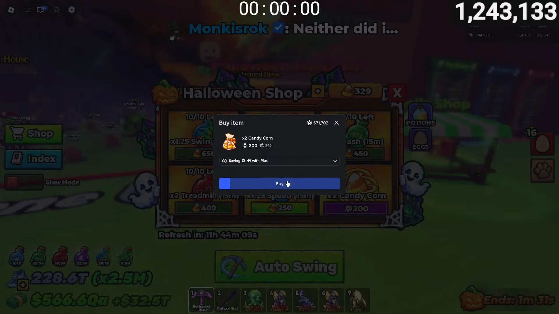 Purchasing Candy Corn multiplier