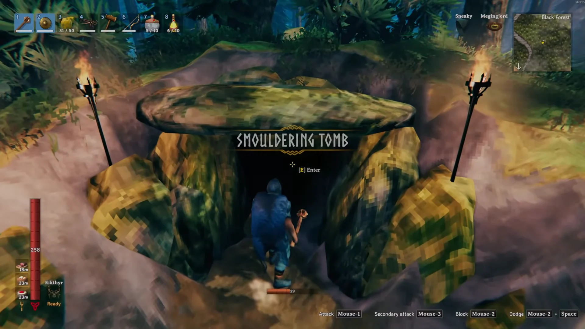 Entering the Smouldering Tomb