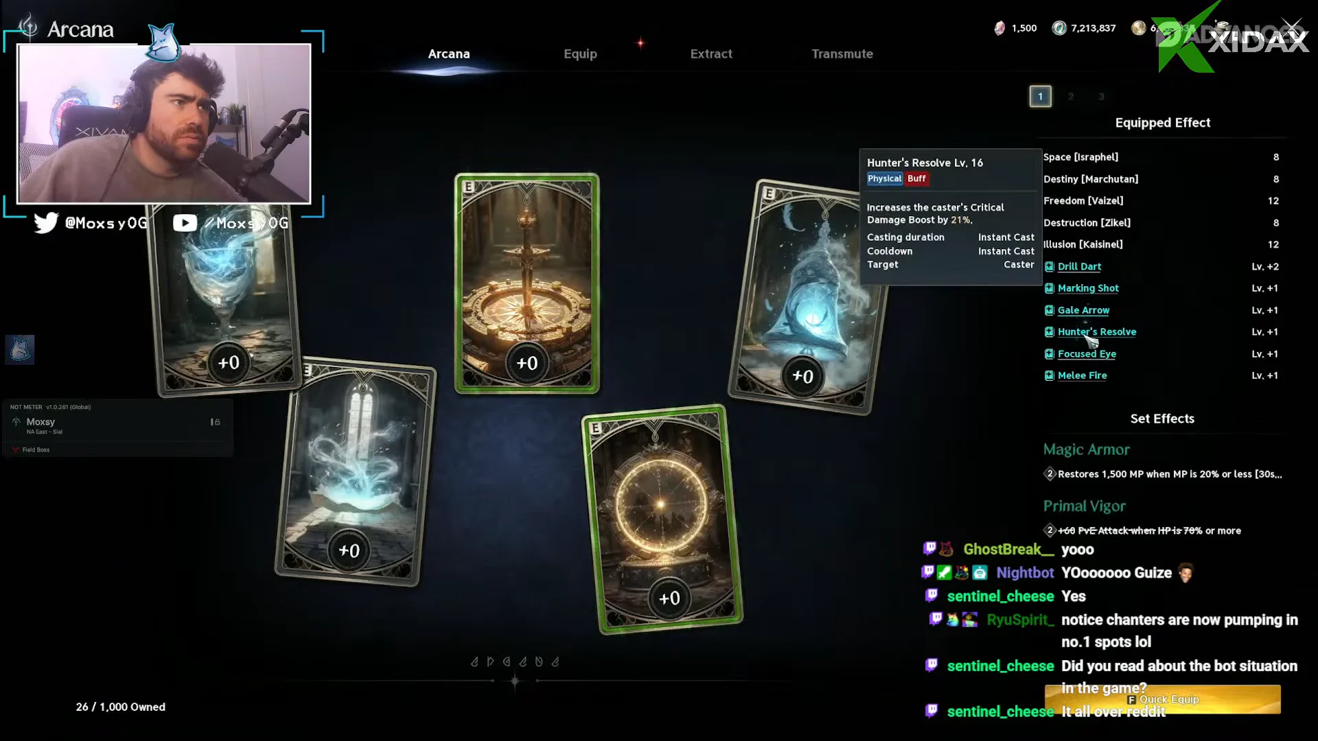 Equipping Arcana