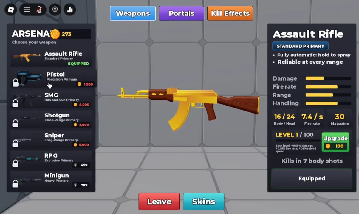 Arsenal Weapons Overview