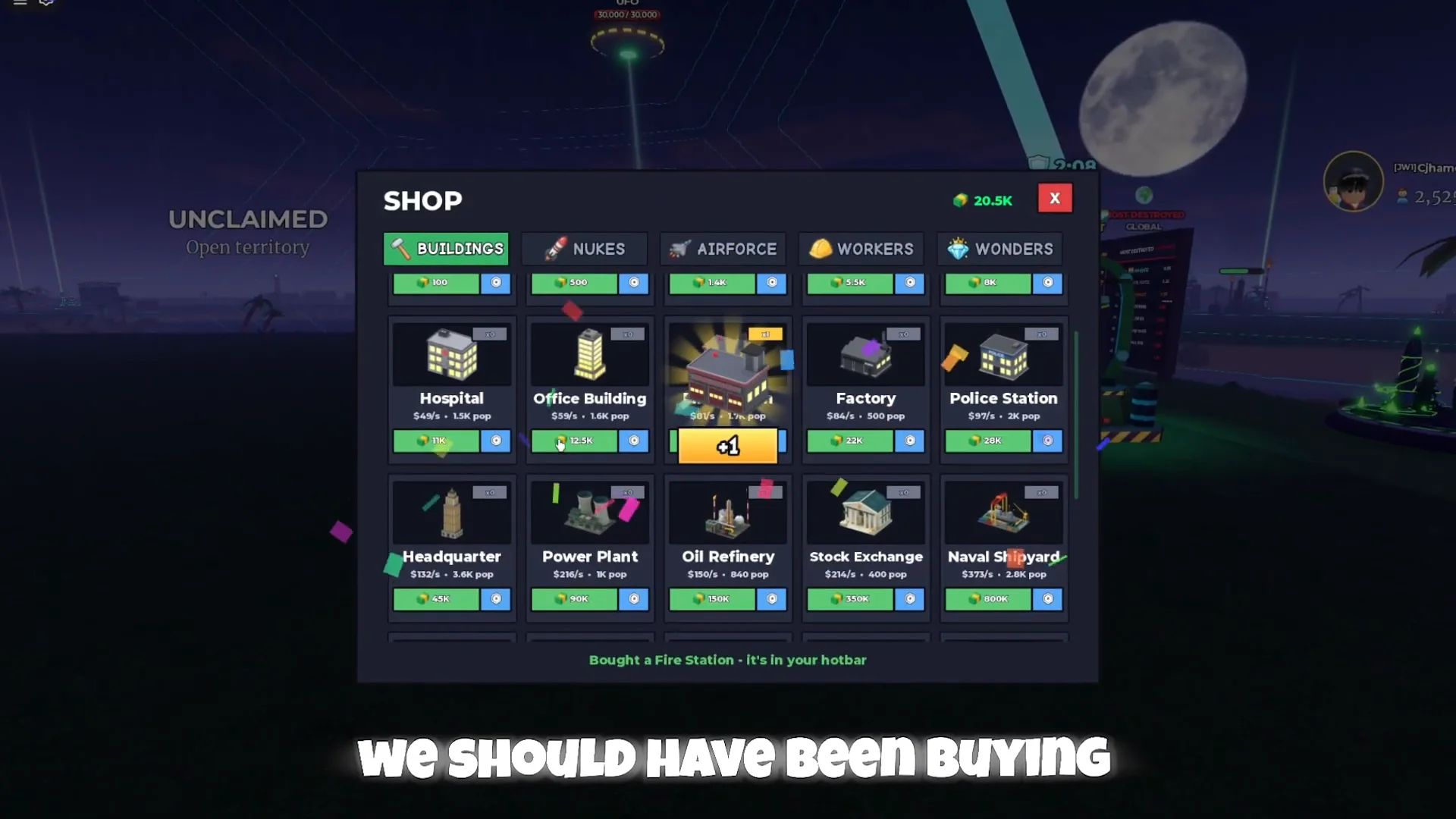 Purchasing Advanced Buildings