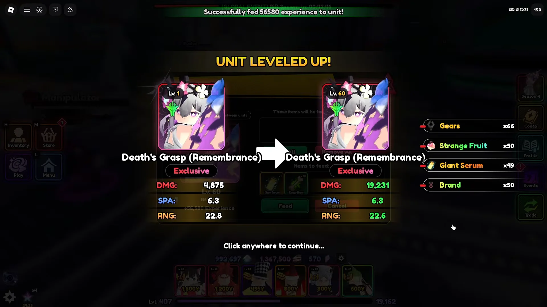 Leveling Up Unit
