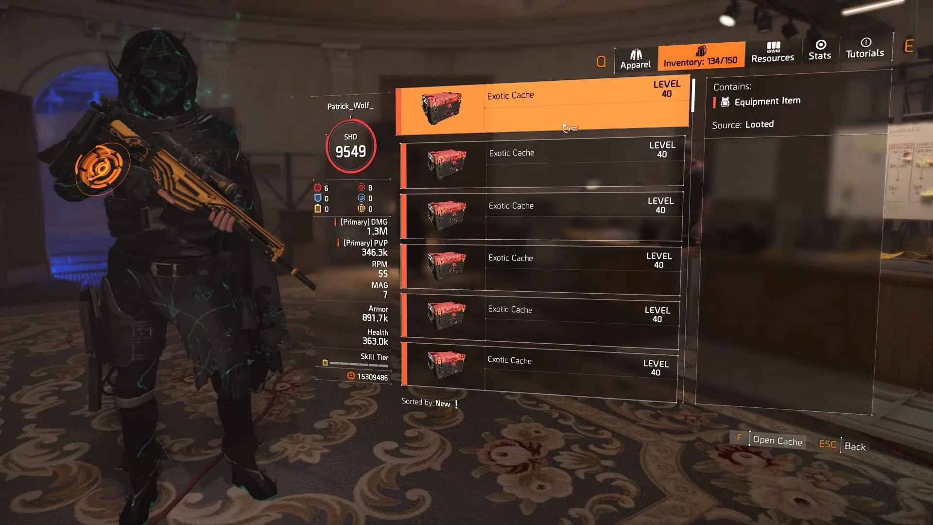 Inventory u0026 Exotic Cache Stacking