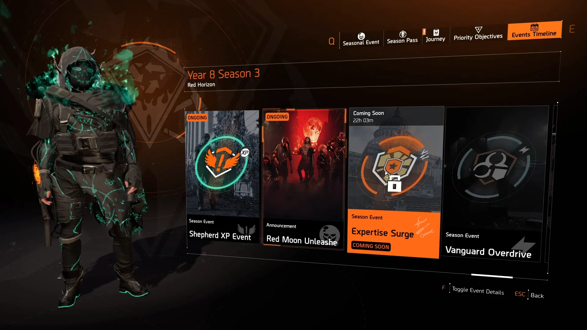 Season Events Timeline