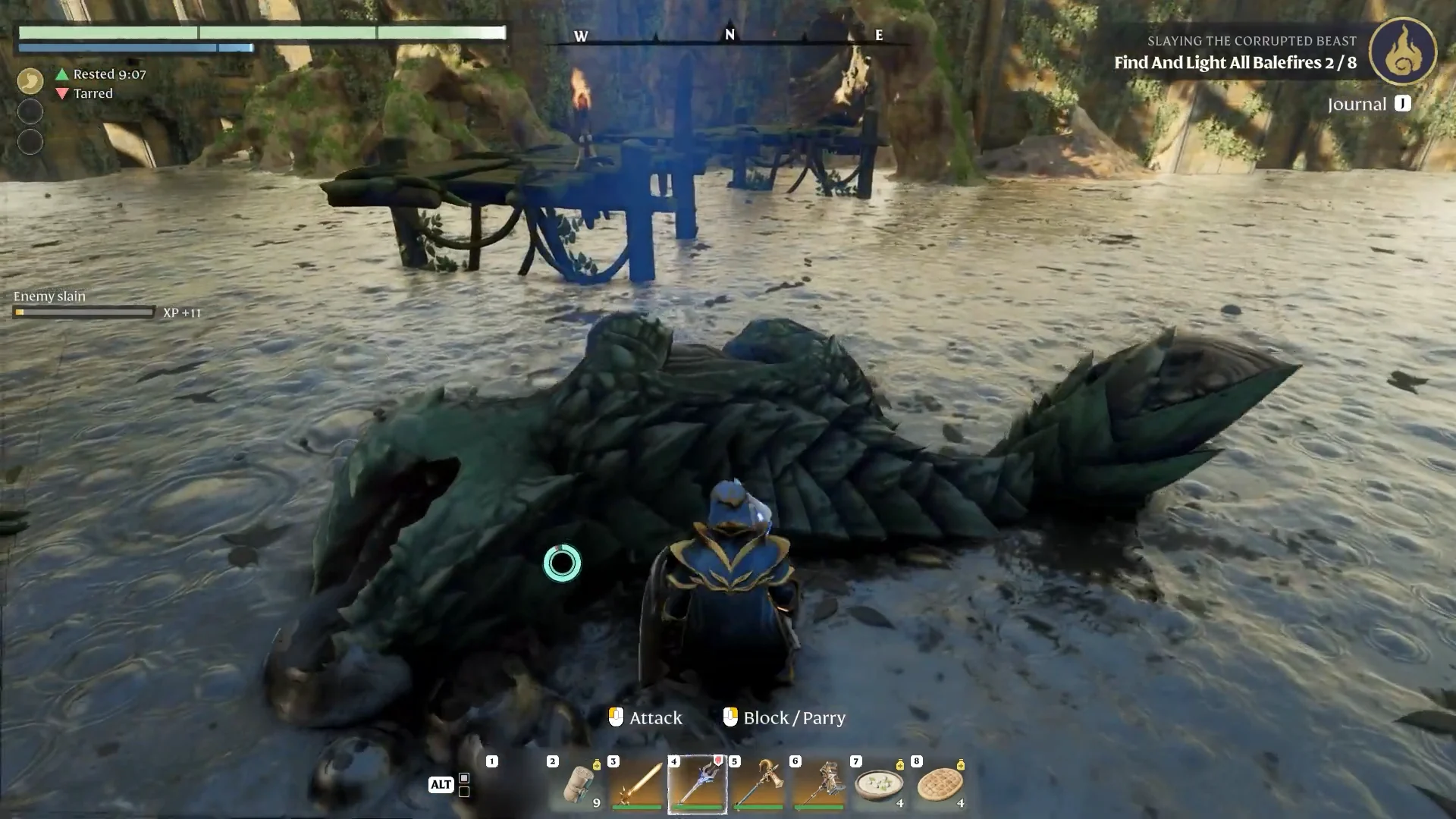 killed crocodile-like reptile