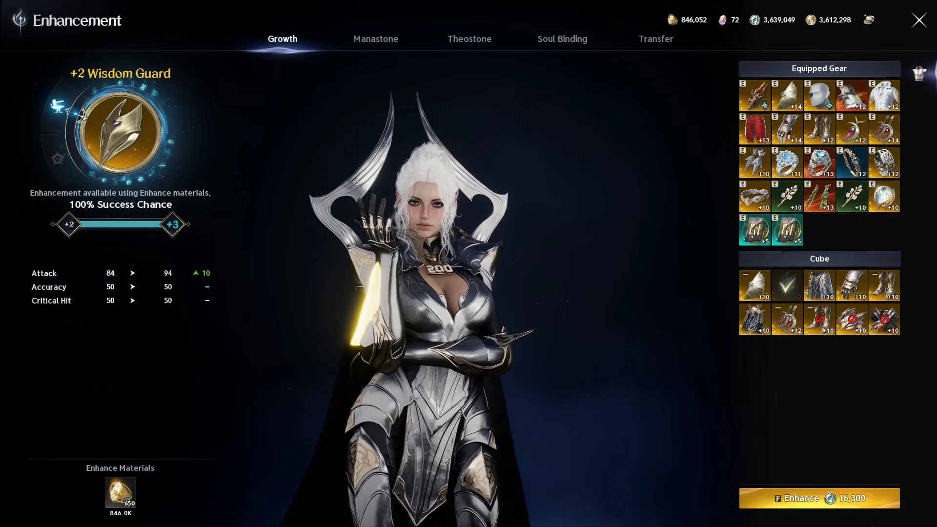 Using Enhance Stones for Gear Enhancement