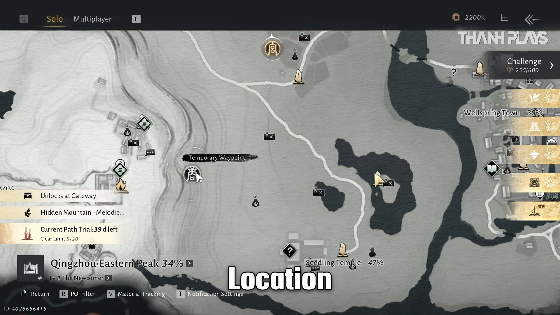 Map Location of Cave Entrance