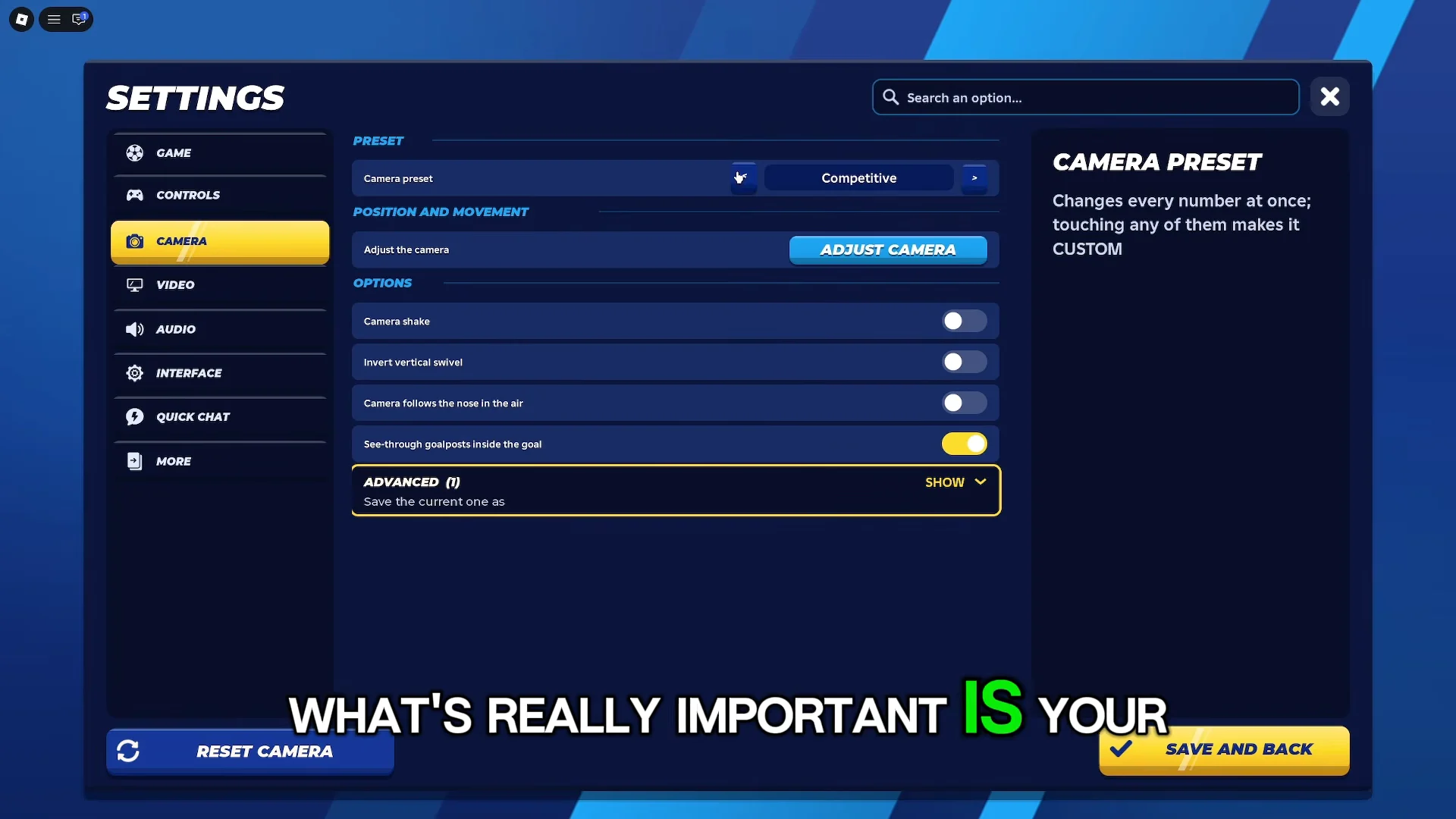 Settings & Camera Configuration