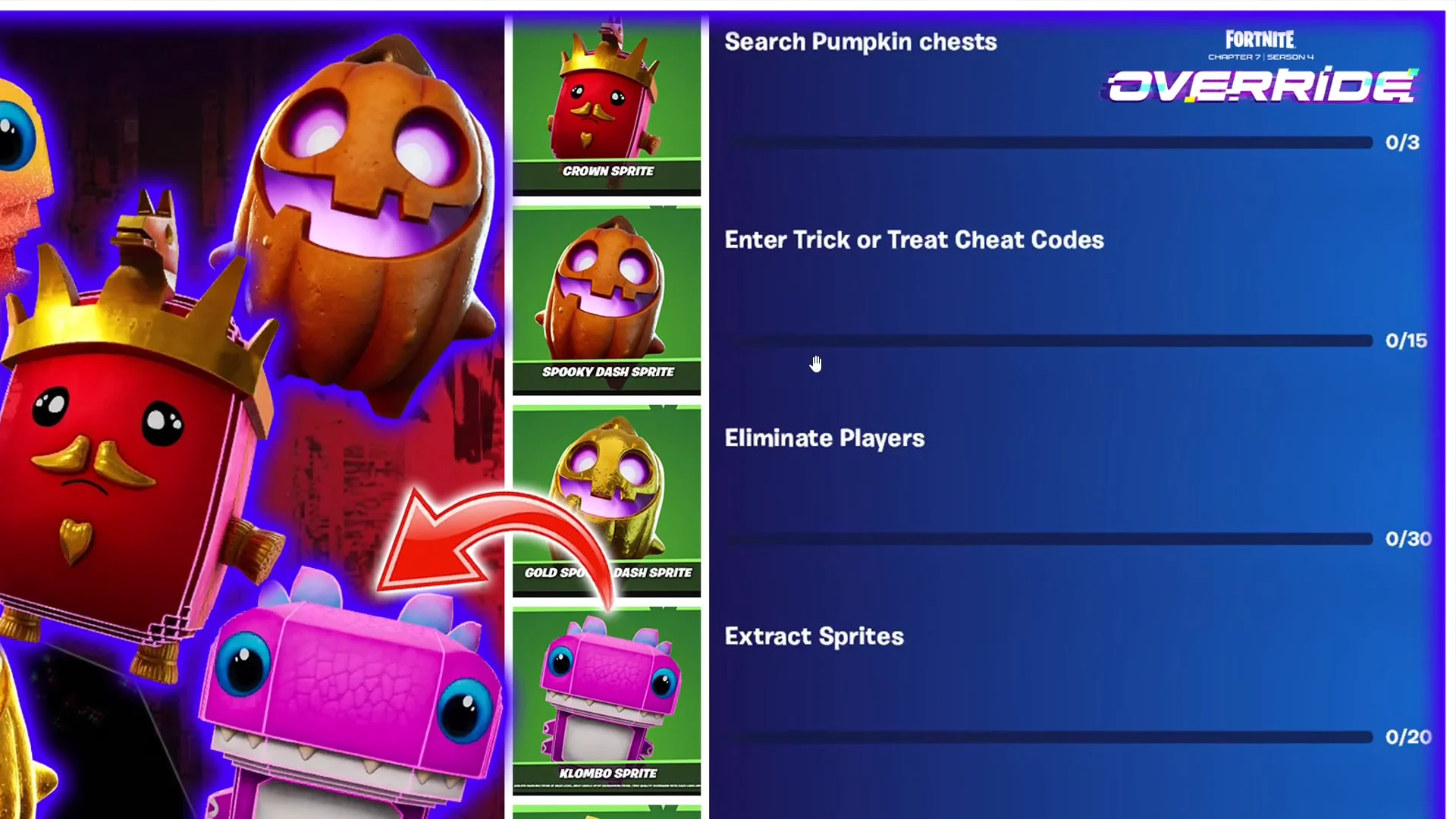 Detailed breakdown of quest requirements