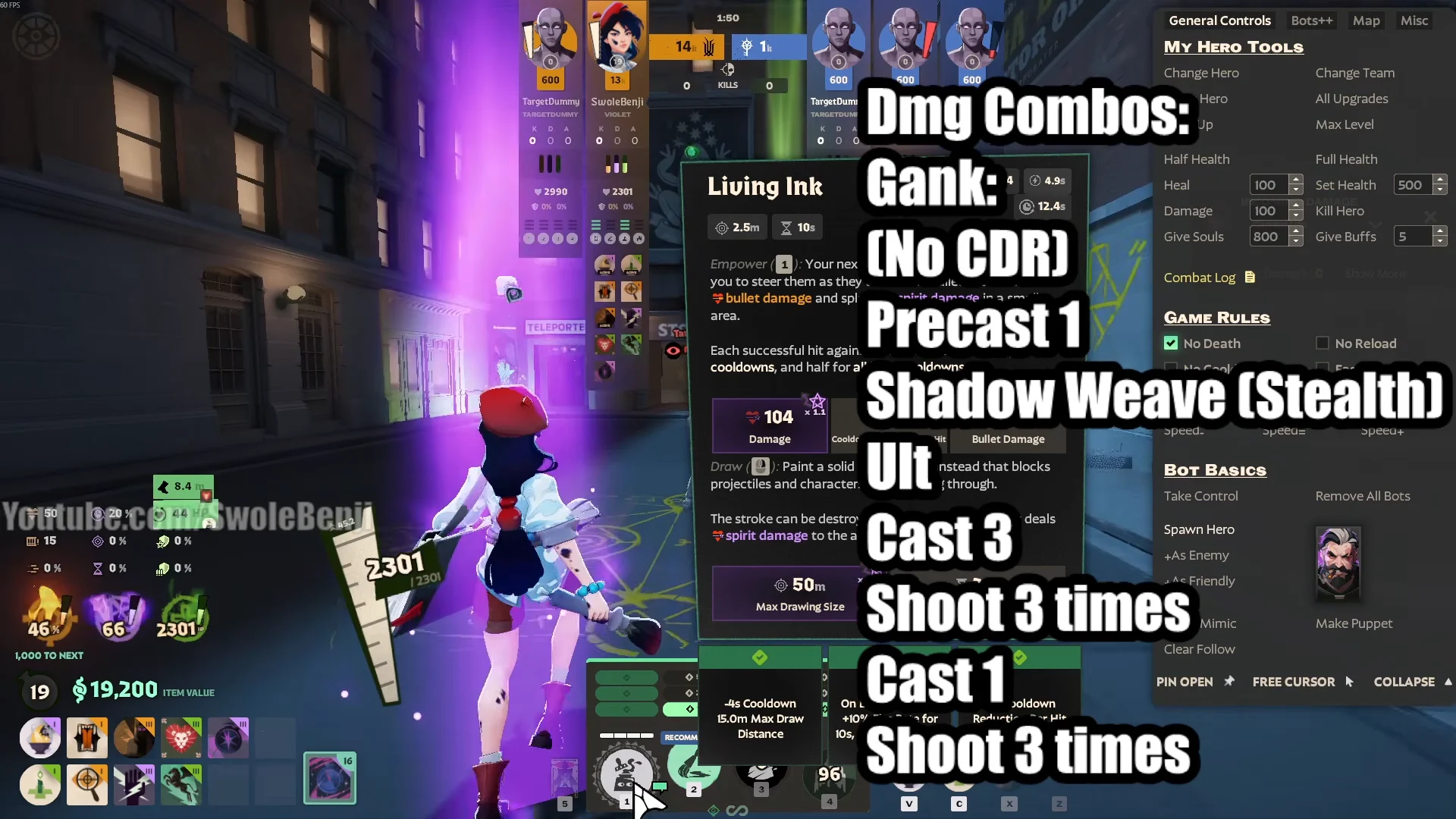 Damage Combos: Gank (No CDR)
