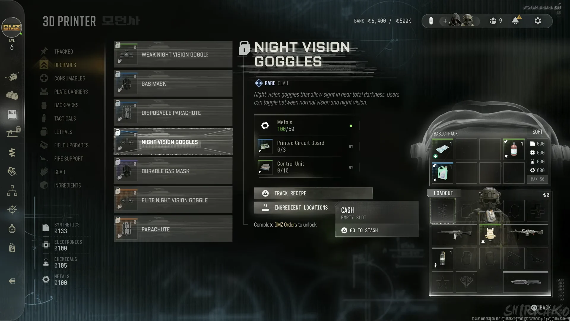 NVG recipe cost