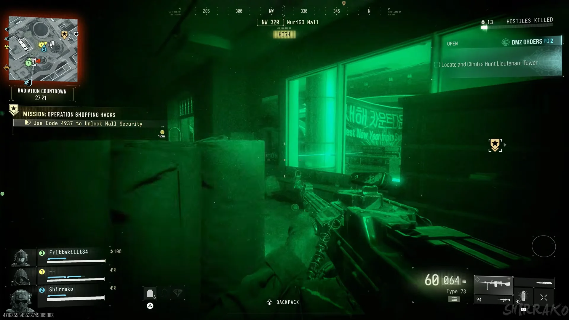 Night vision in the mall