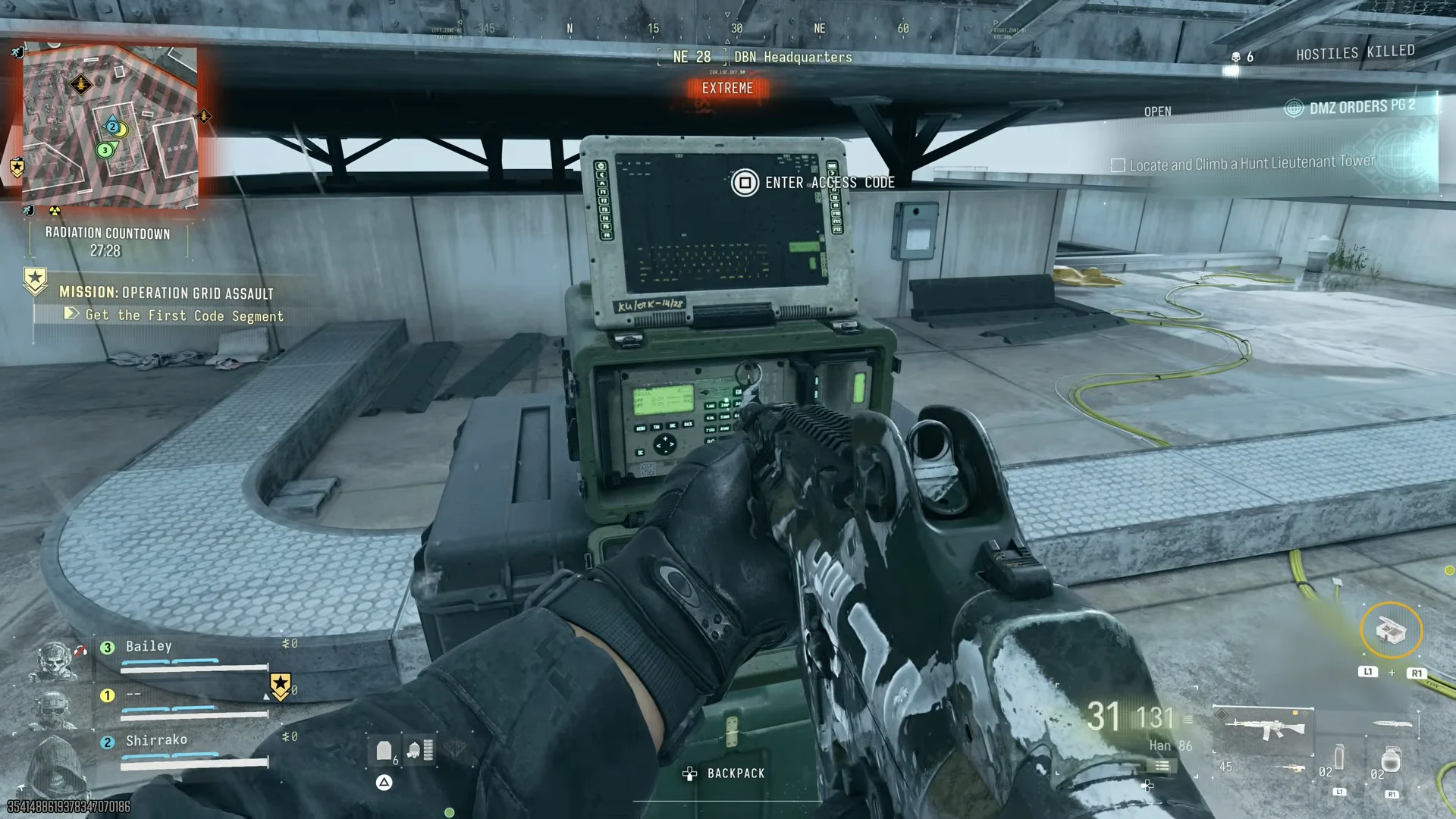Helipad ENTER ACCESS CODE terminal