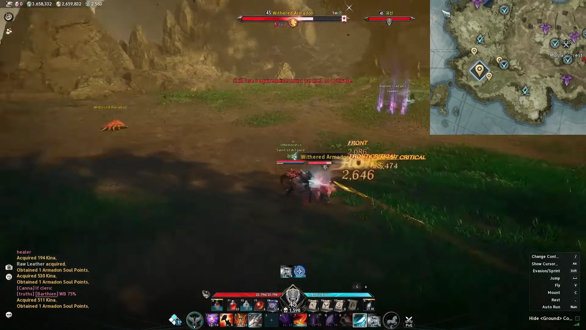 Farming Withered Armadon in the Forest