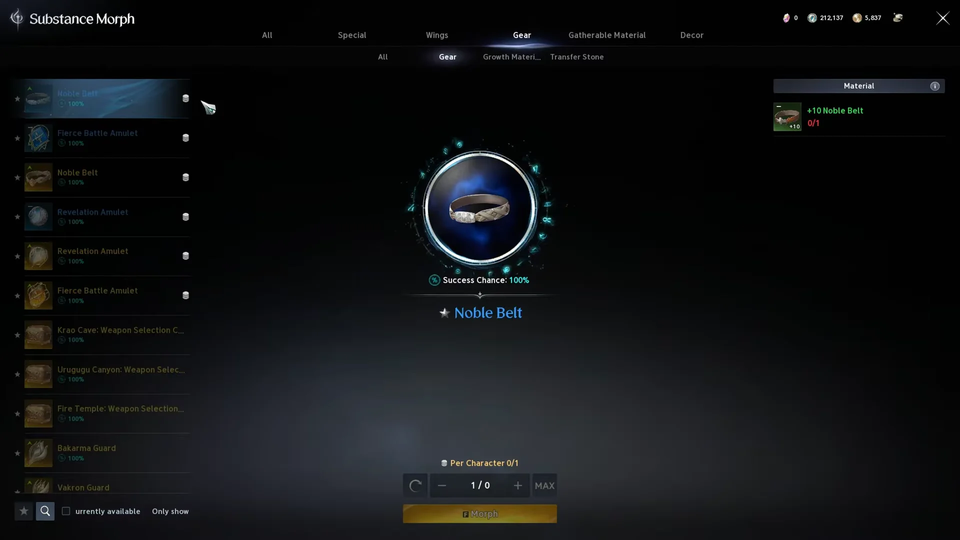 Substance Morph Upgrades