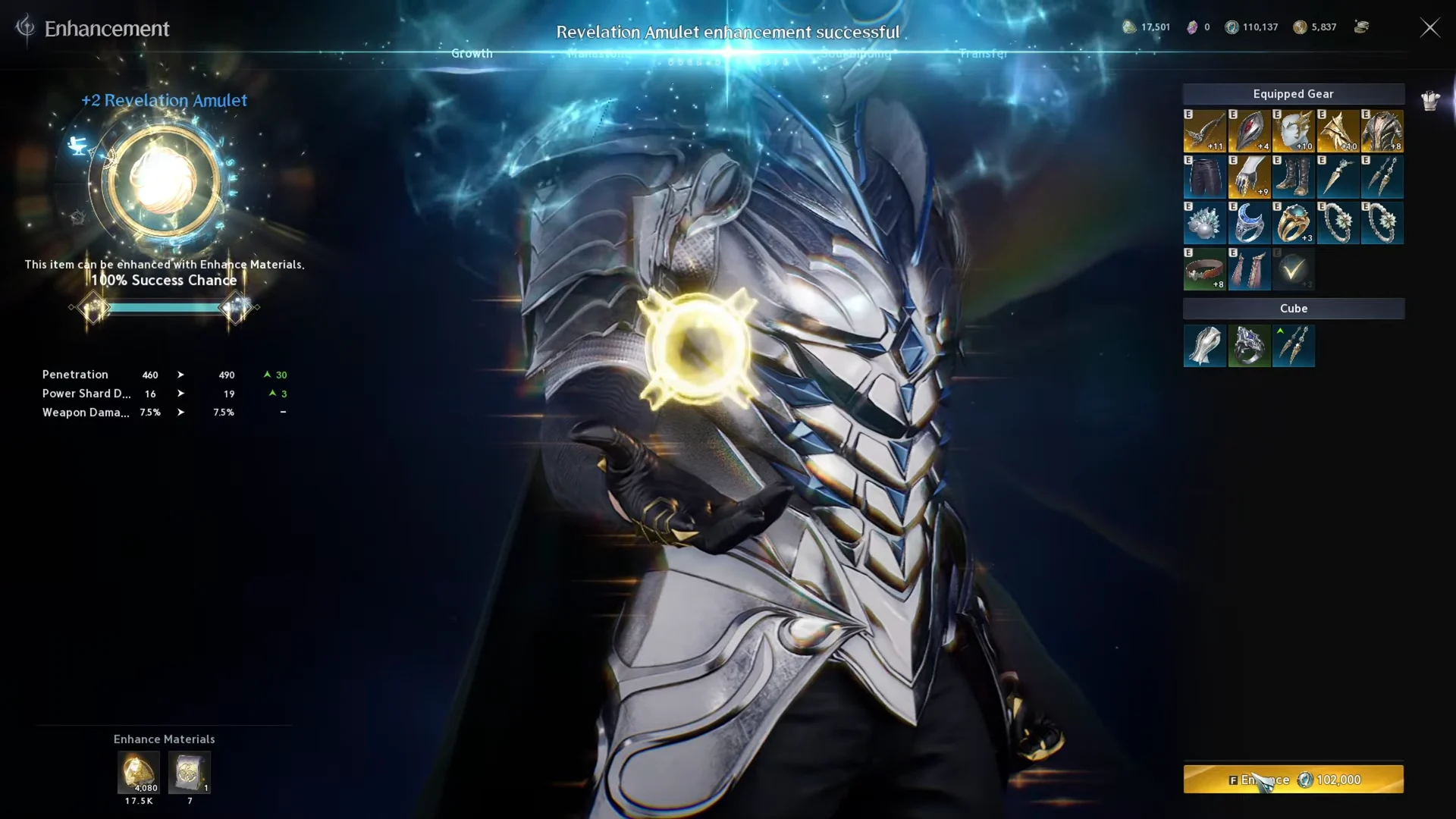 Upgrading Revelation Amulet