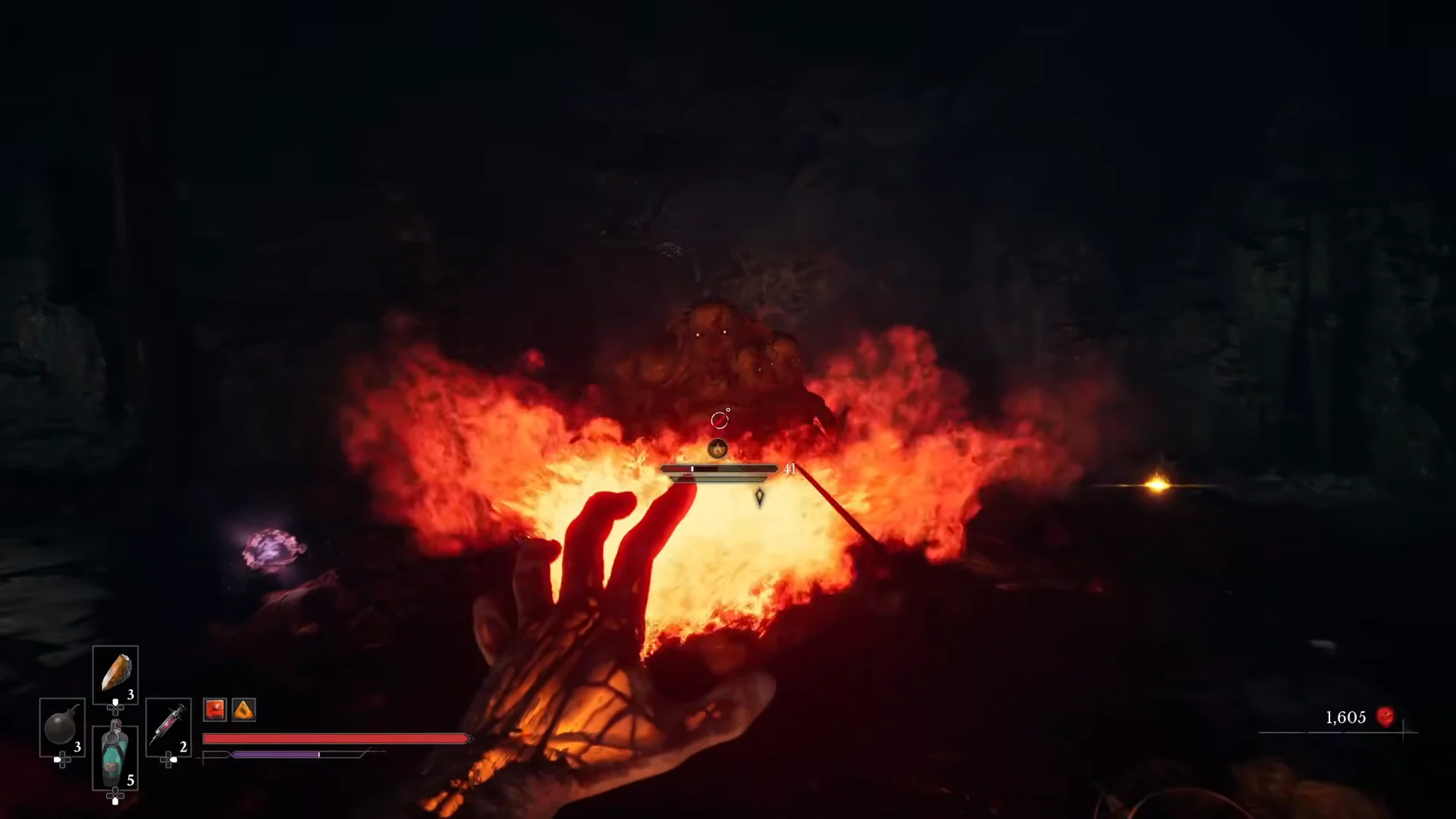 Clearing the cavern enemies