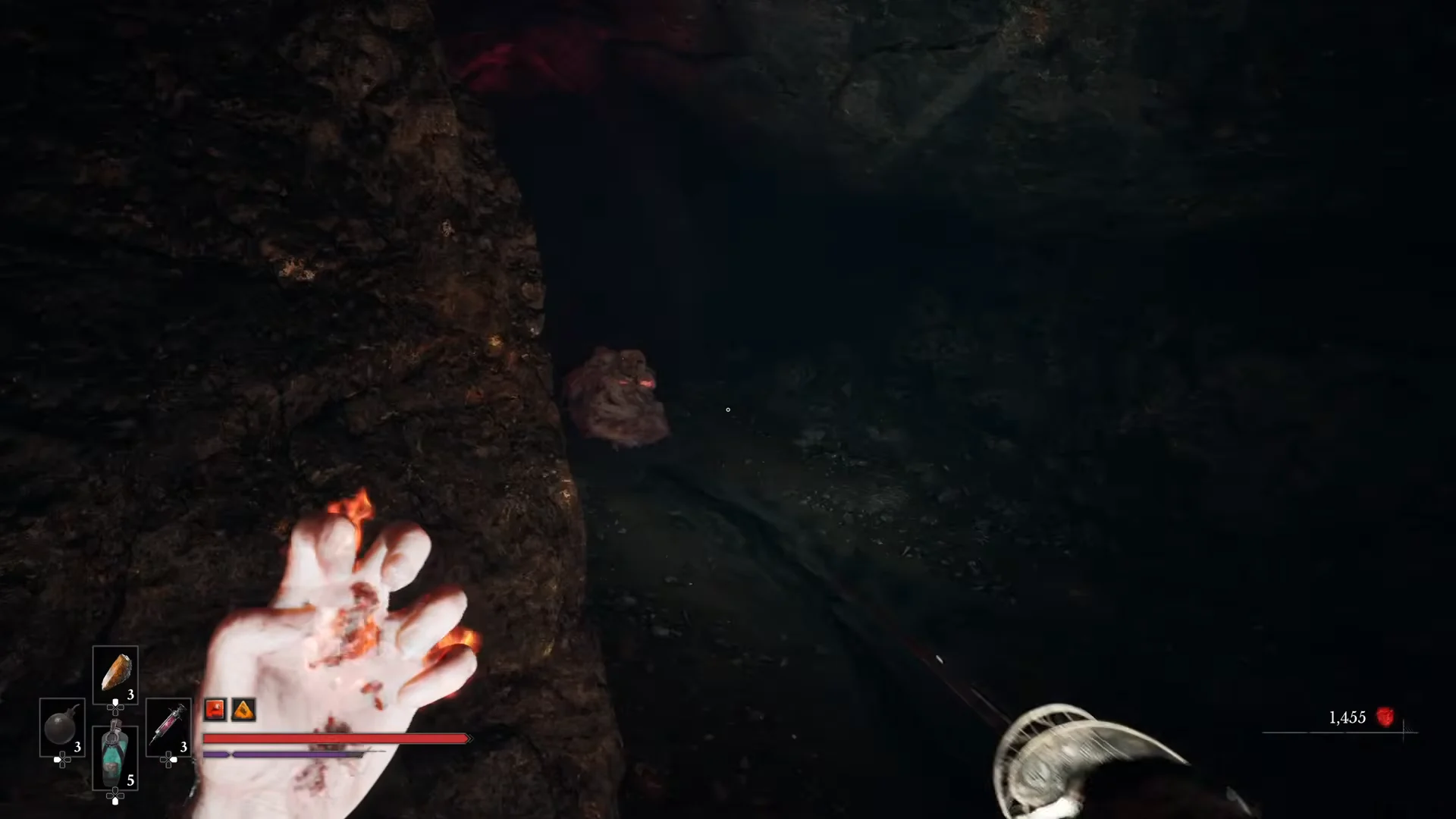 Cave passage combat