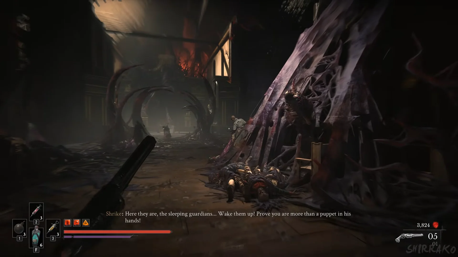 The nave of the Cursed Hollow church