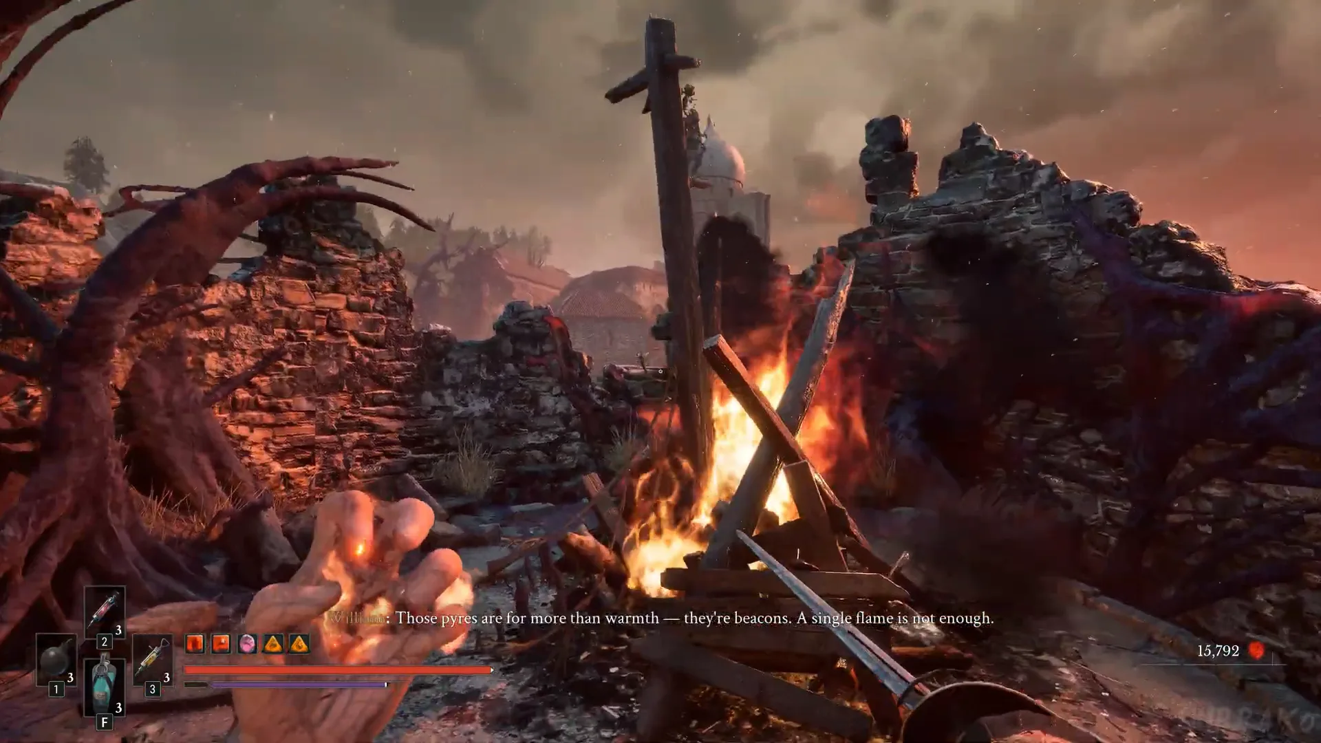 First pyre lit