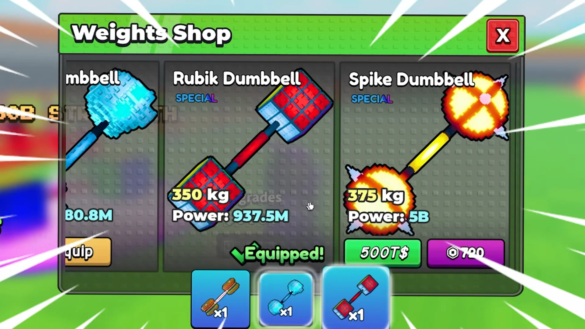 Rapid Weight Upgrades